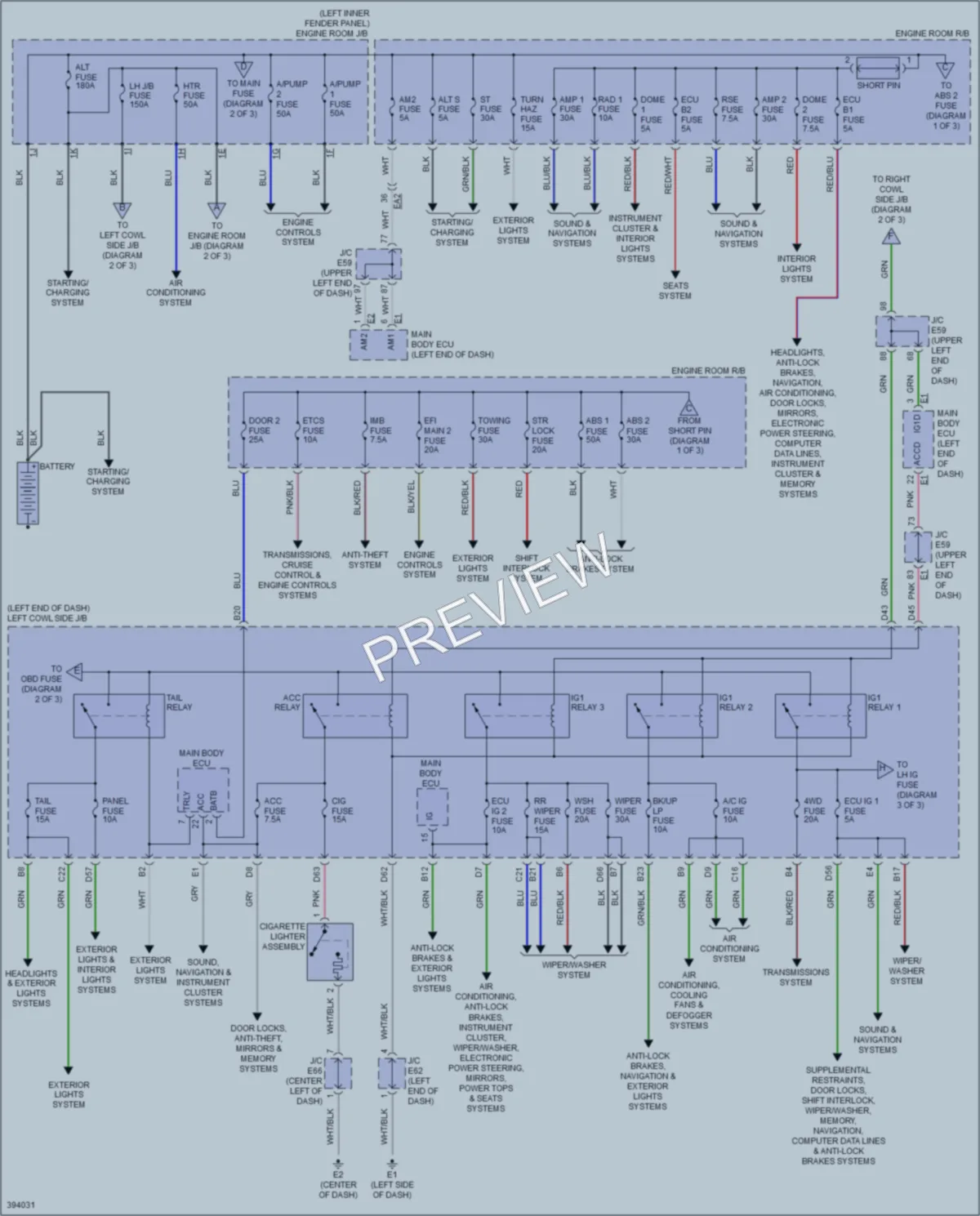 2014 Toyota LandCruiser Power Distribution wiring diagram preview