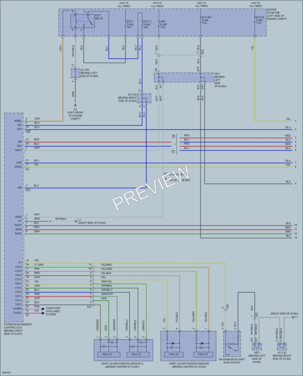 2014 Toyota Prius Power Door Locks wiring diagram preview