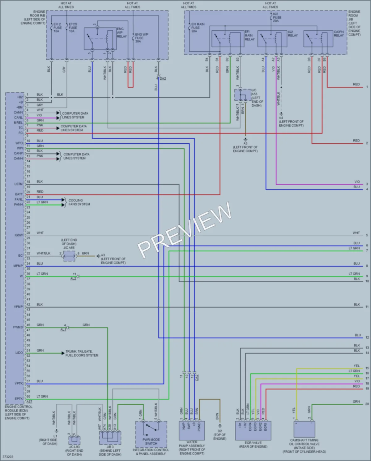 2014 Toyota Plug In Engine Performance wiring diagram preview