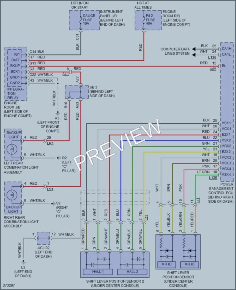 2014 Toyota Plug In Exterior Lights wiring diagram preview