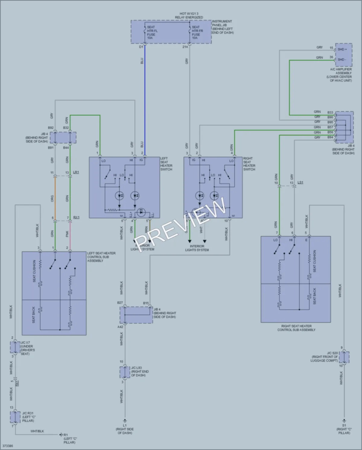 2014 Toyota Plug In Power Seats wiring diagram preview