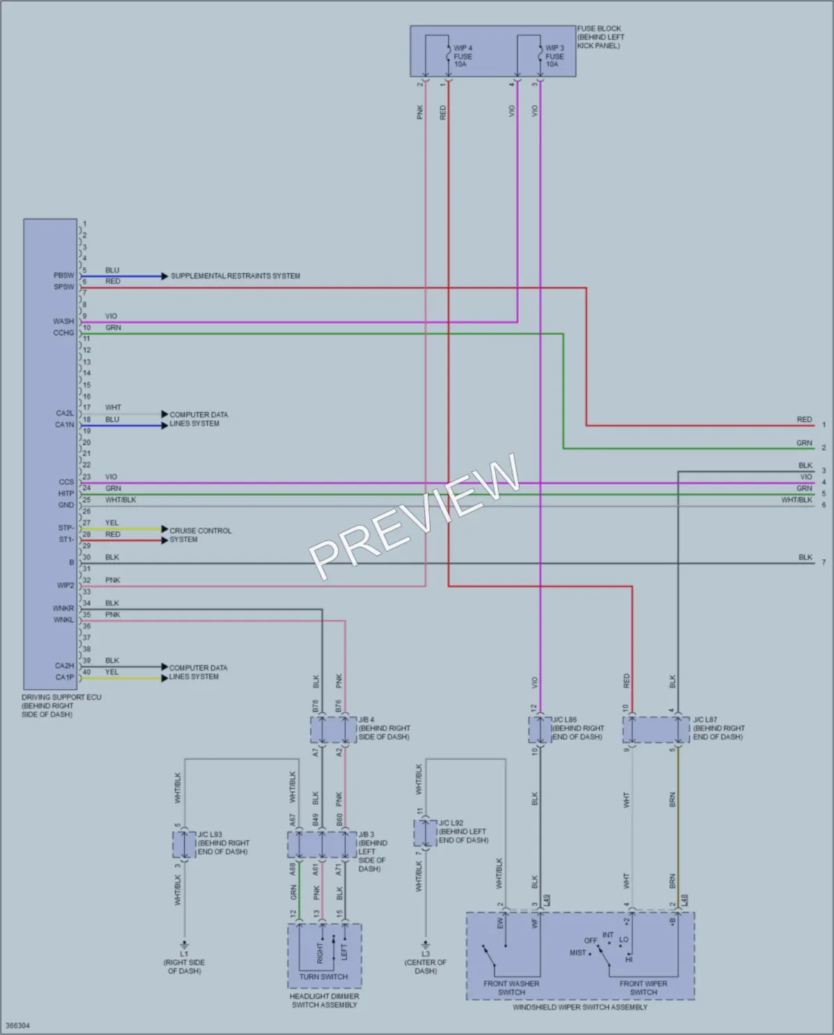 2014 Toyota PriusPlugin Navigation wiring diagram preview