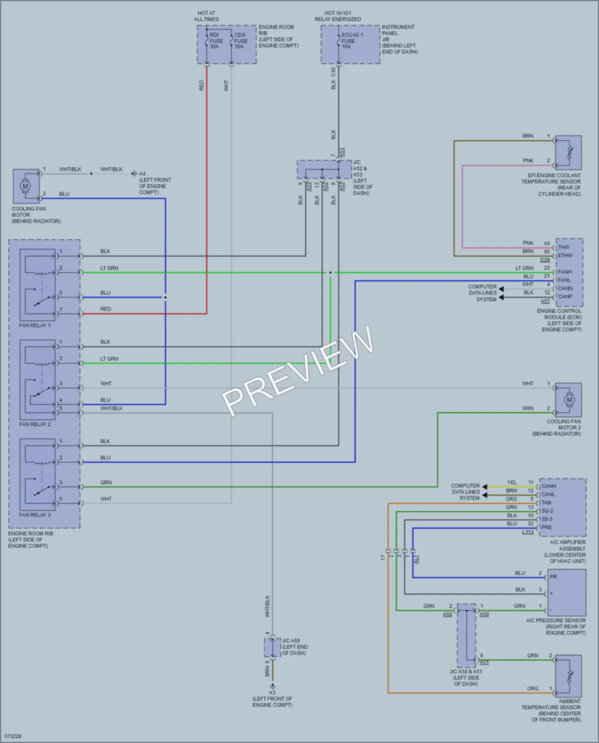2014 Toyota Plug In Cooling Fan wiring diagram preview