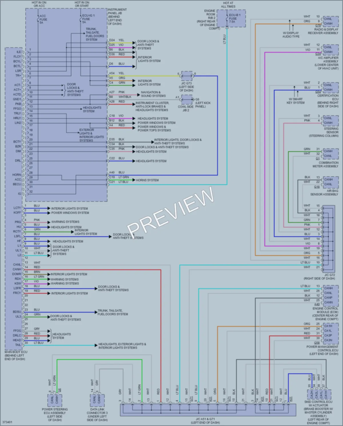 2014 Toyota Priusc Body Control Modules wiring diagram preview