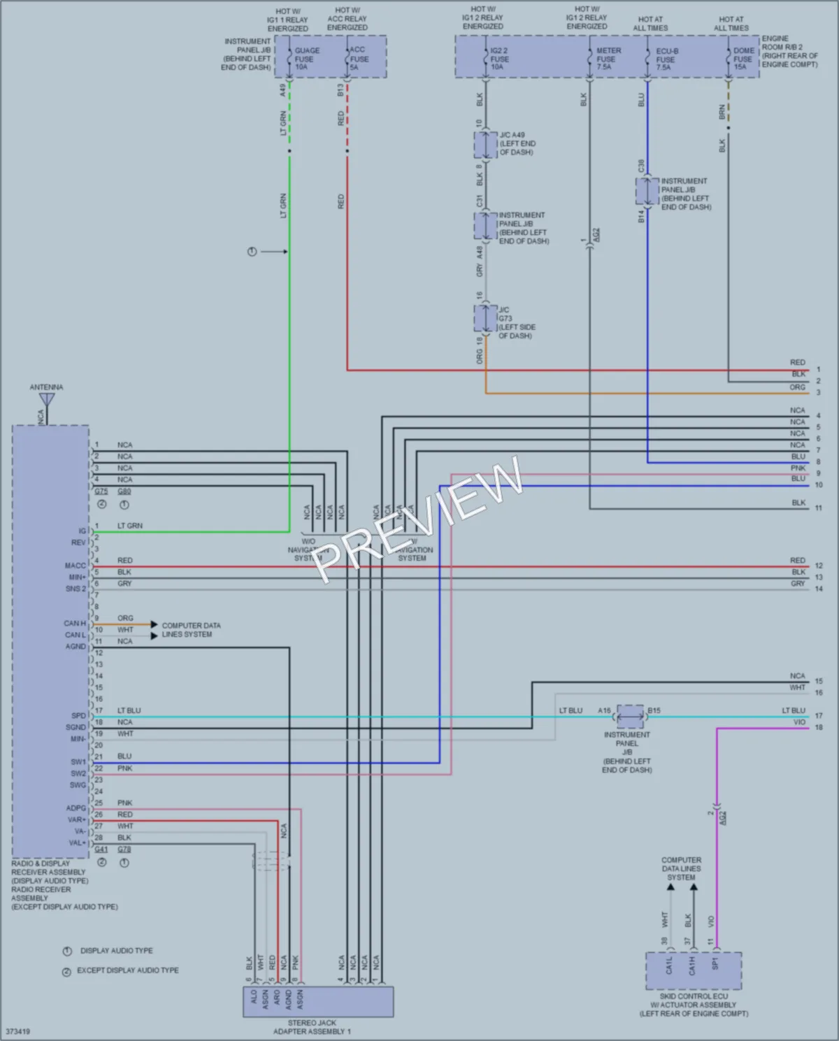 2014 Toyota Priusc Radio wiring diagram preview