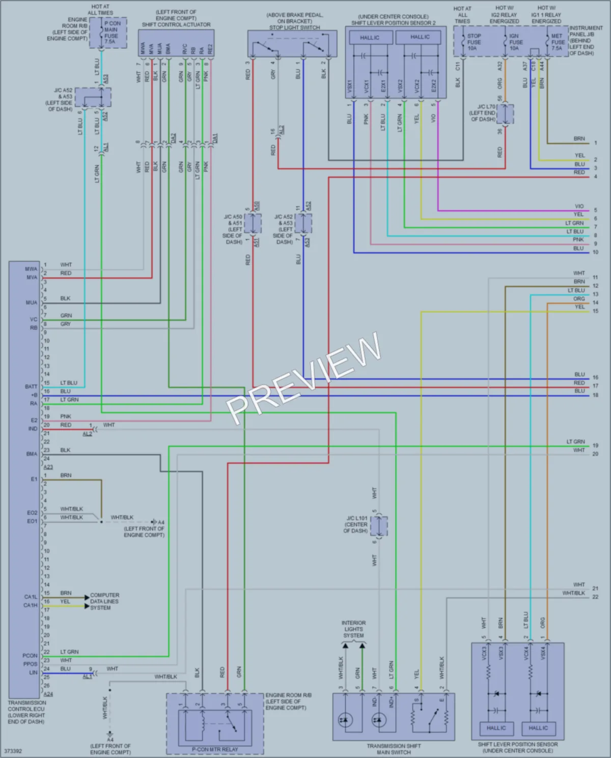 2014 Toyota Priusv Transmission wiring diagram preview
