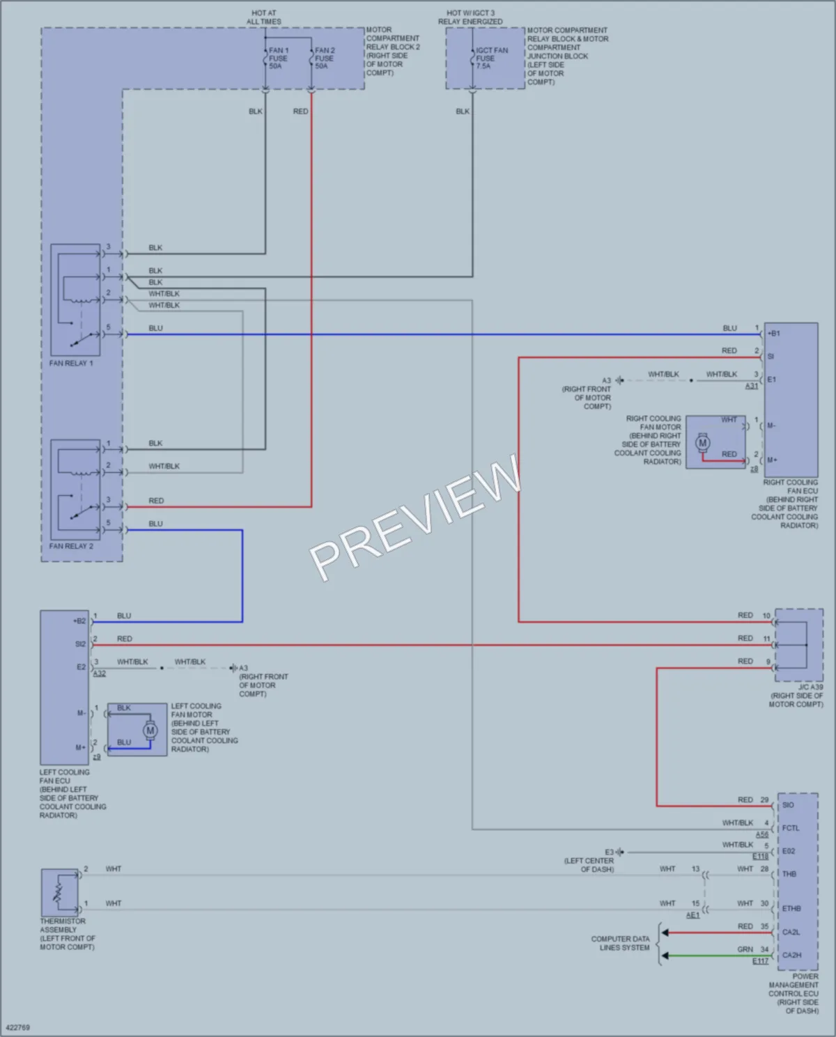 2014 Toyota RAV4 Cooling Fan wiring diagram preview