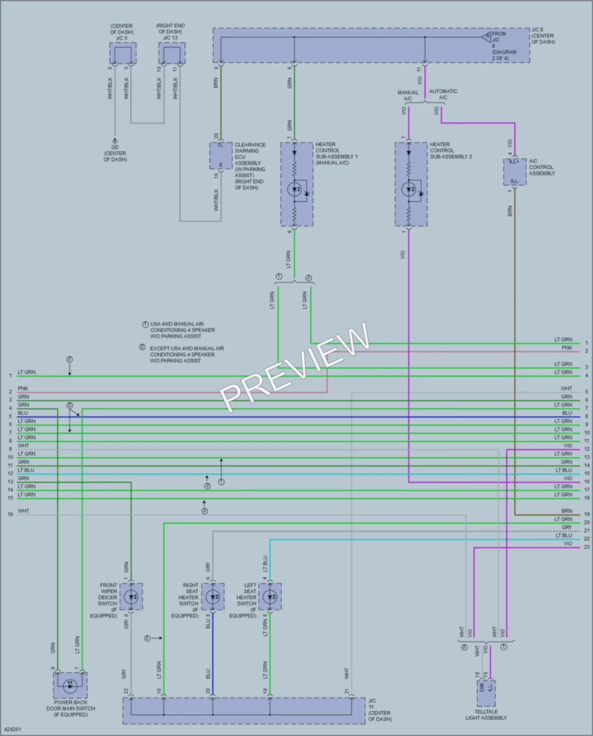 2014 Toyota RAV4 Interior Lights wiring diagram preview