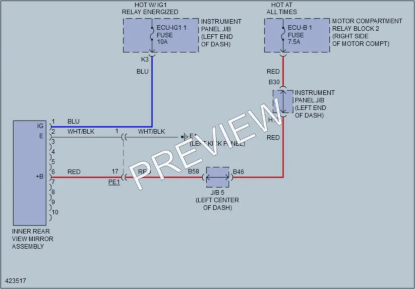 2014 Toyota RAV4 Power Mirrors wiring diagram preview