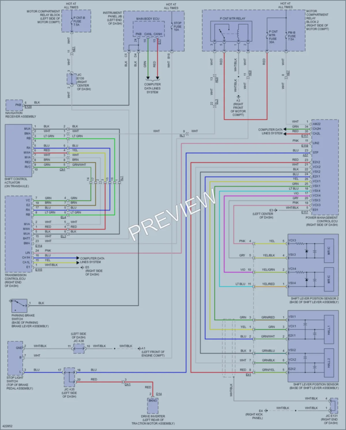 2014 Toyota RAV4 Shift Interlock wiring diagram preview
