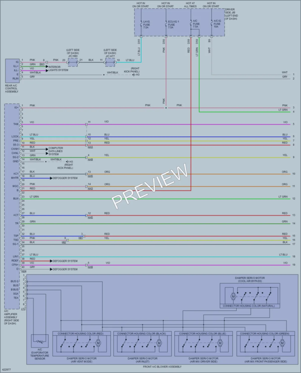 2014 Toyota Sequoia Air Conditioning wiring diagram preview