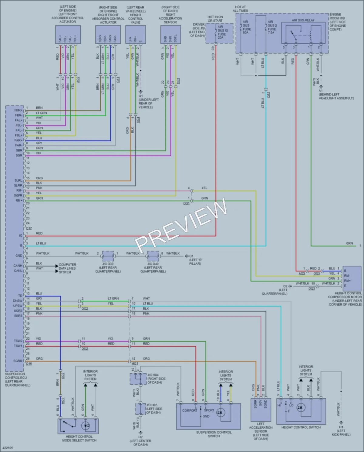 2014 Toyota Sequoia Electronic Suspension wiring diagram preview