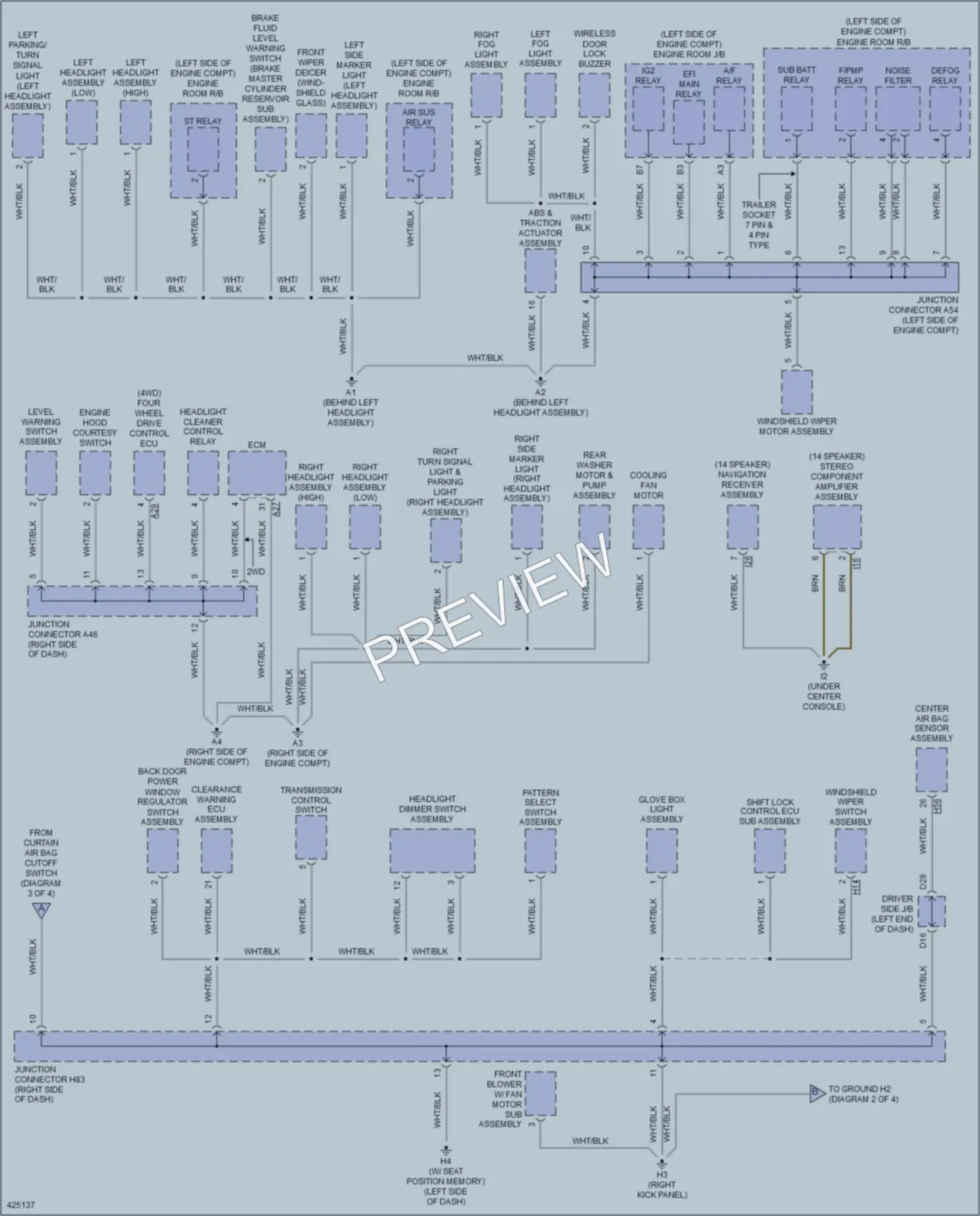 2014 Toyota Sequoia Ground Distribution wiring diagram preview