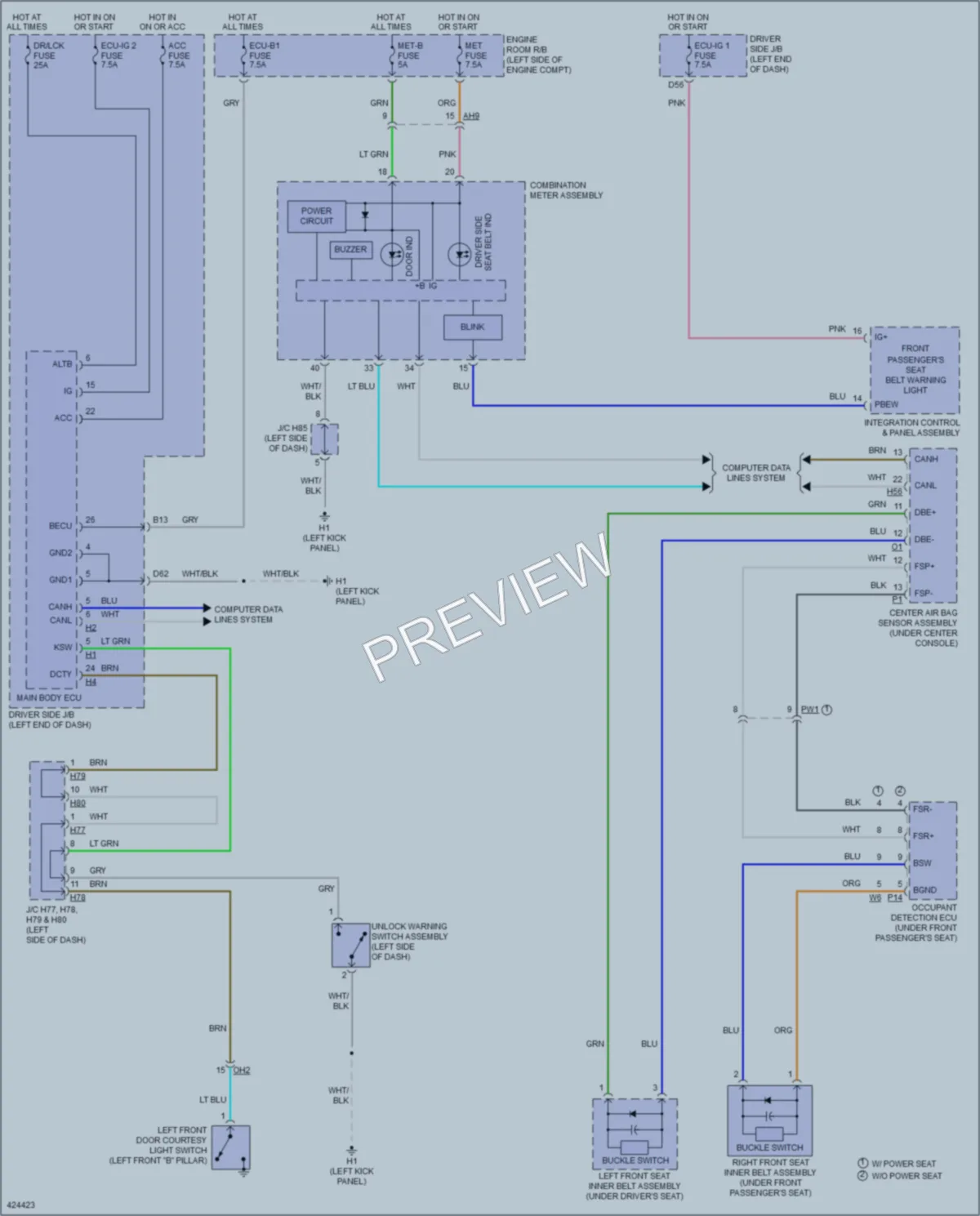 2014 Toyota Sequoia Warning Systems wiring diagram preview