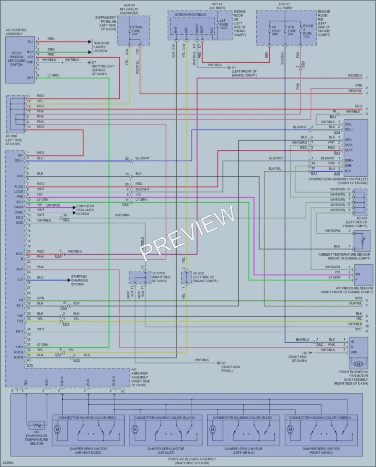 2014 Toyota Sienna Air Conditioning wiring diagram preview