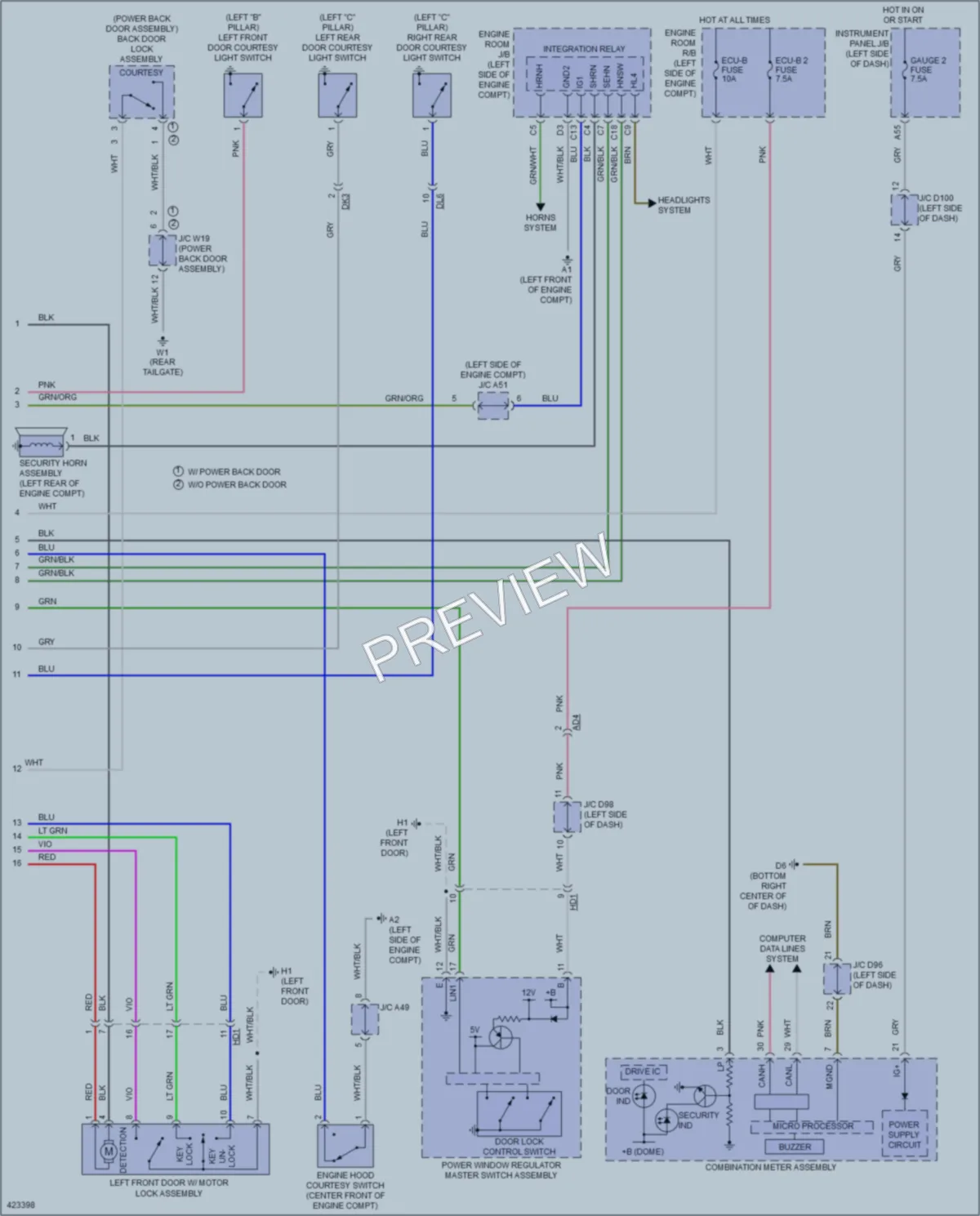 2014 Toyota Sienna Anti Theft wiring diagram preview