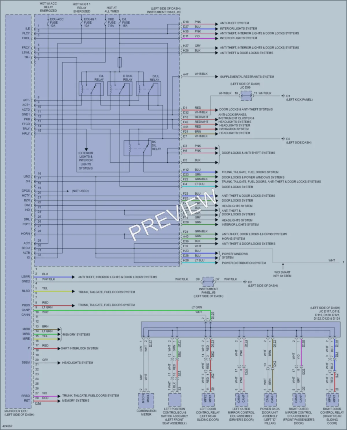 2014 Toyota Sienna Body Control Modules wiring diagram preview