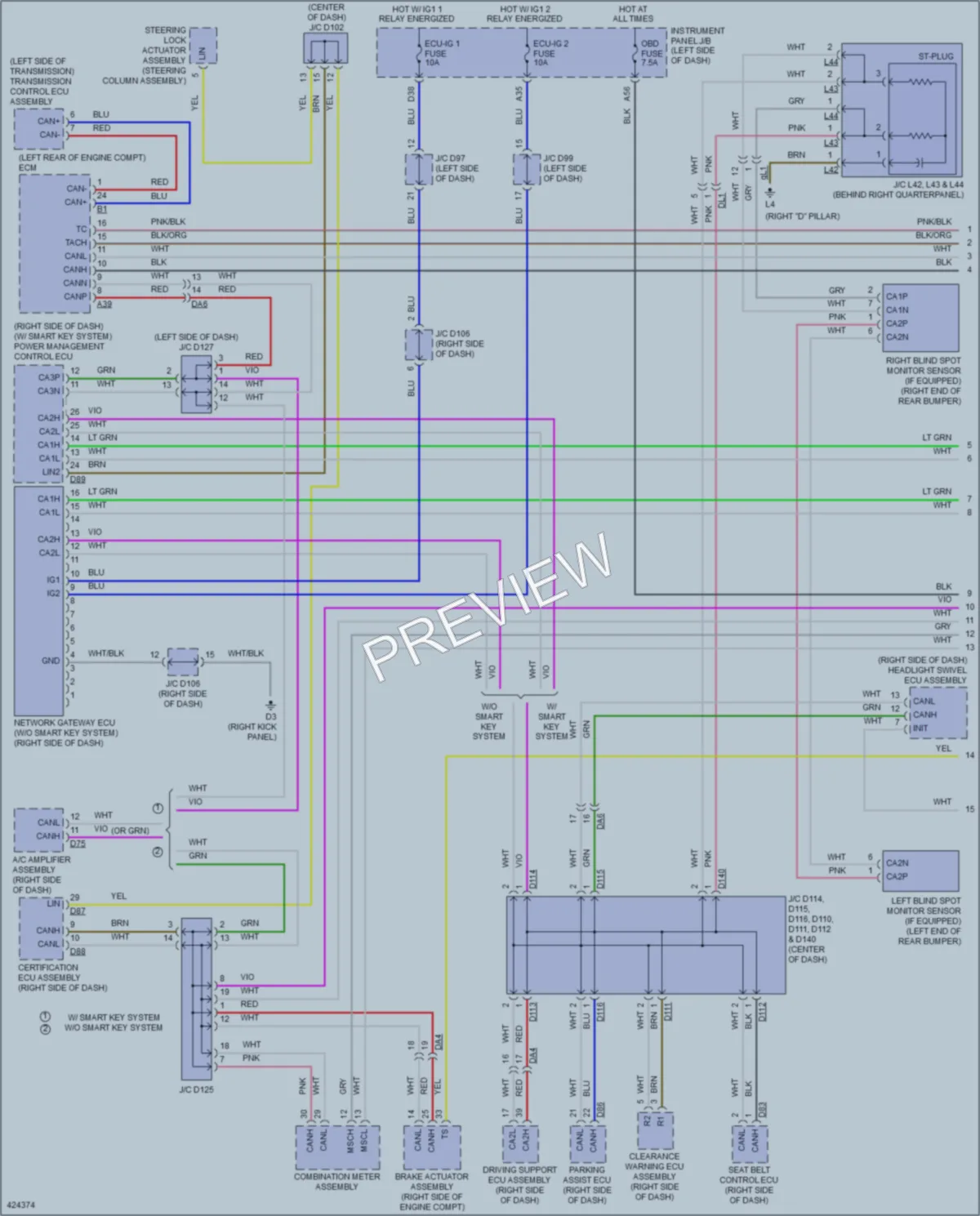 2014 Toyota Sienna Computer Data Lines wiring diagram preview