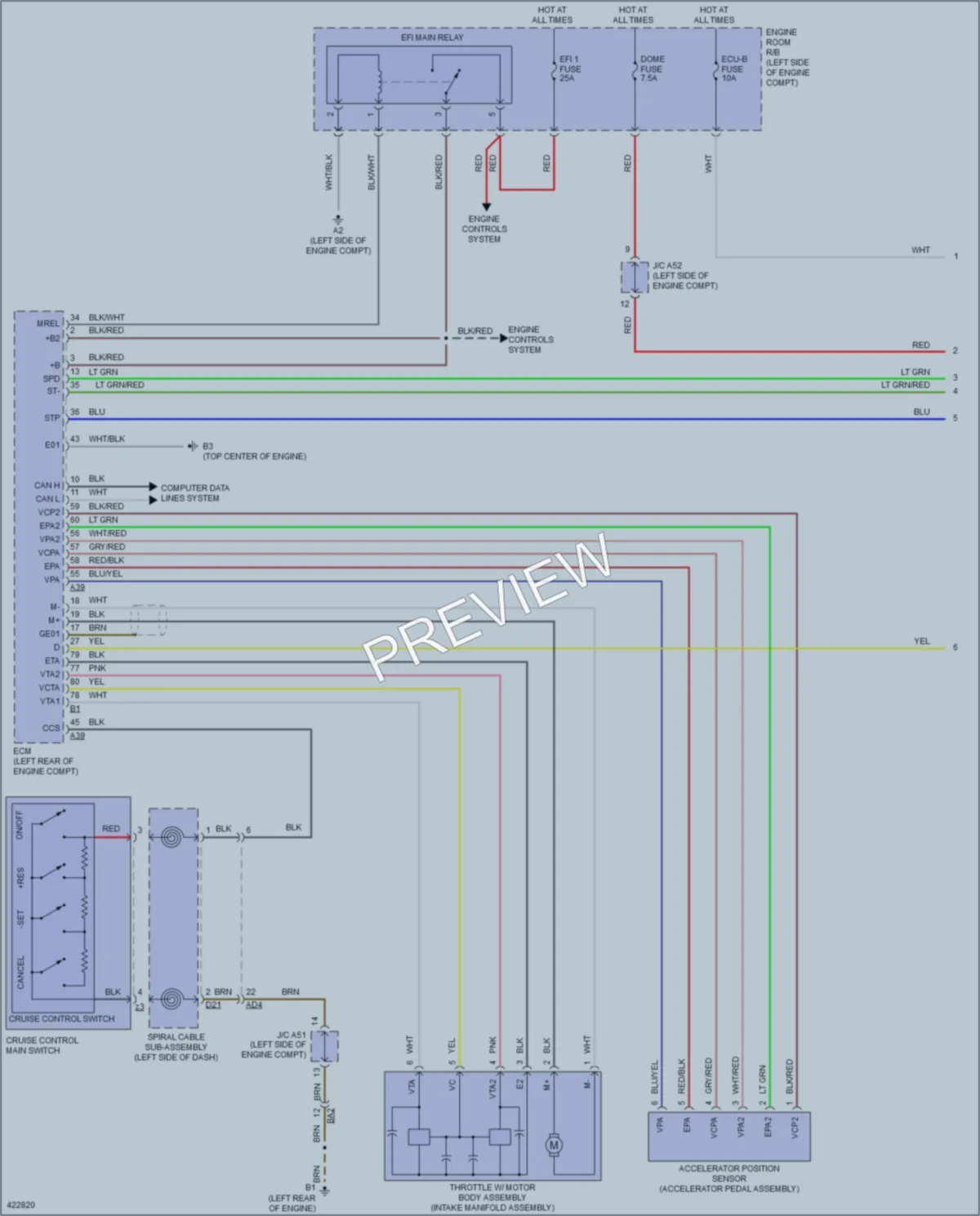 2014 Toyota Sienna Cruise Control wiring diagram preview