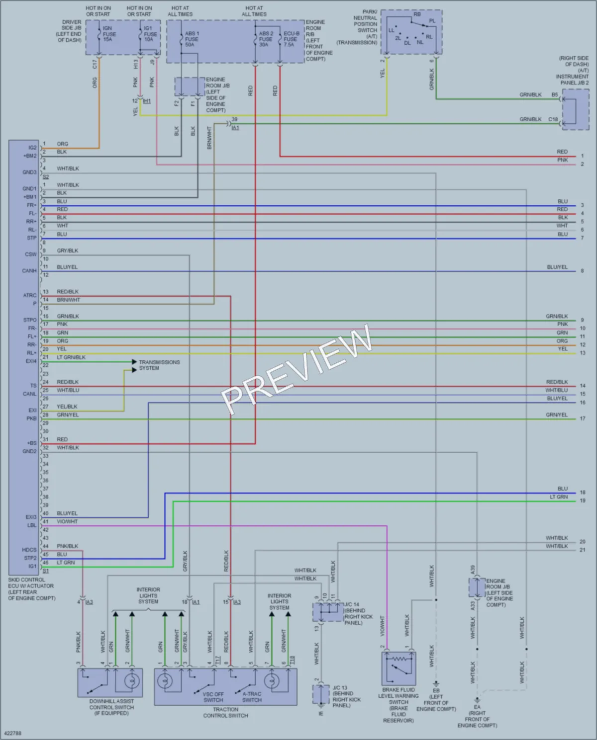 2014 Toyota Tacoma Anti Lock Brakes wiring diagram preview