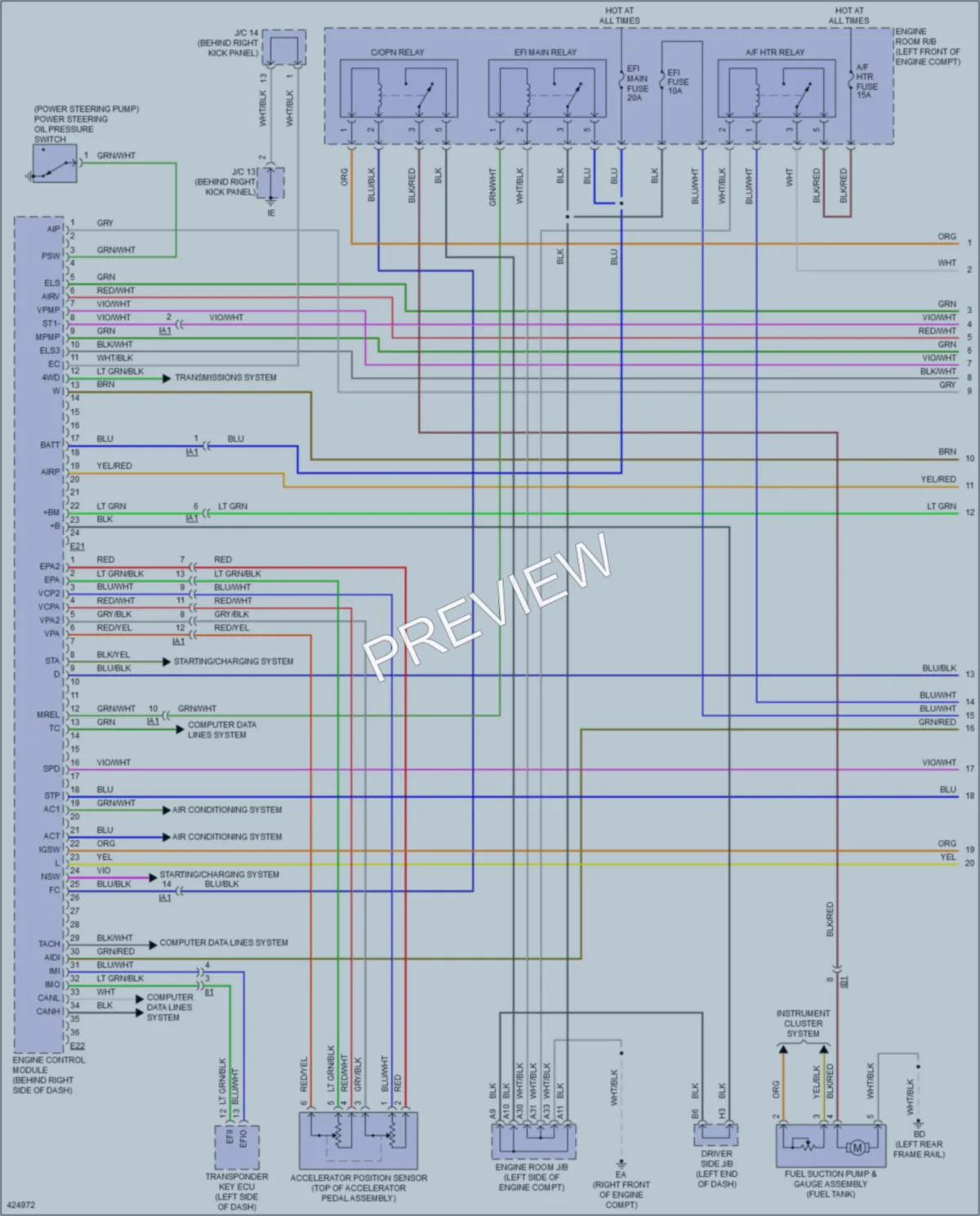 2014 Toyota Tacoma Engine Performance wiring diagram preview