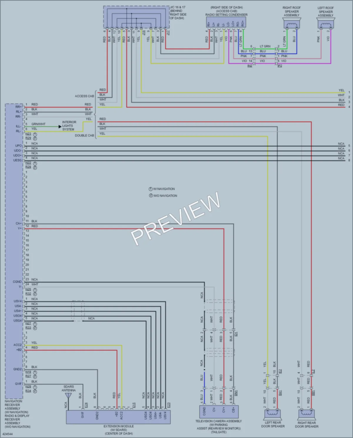2014 Toyota Tacoma Navigation wiring diagram preview