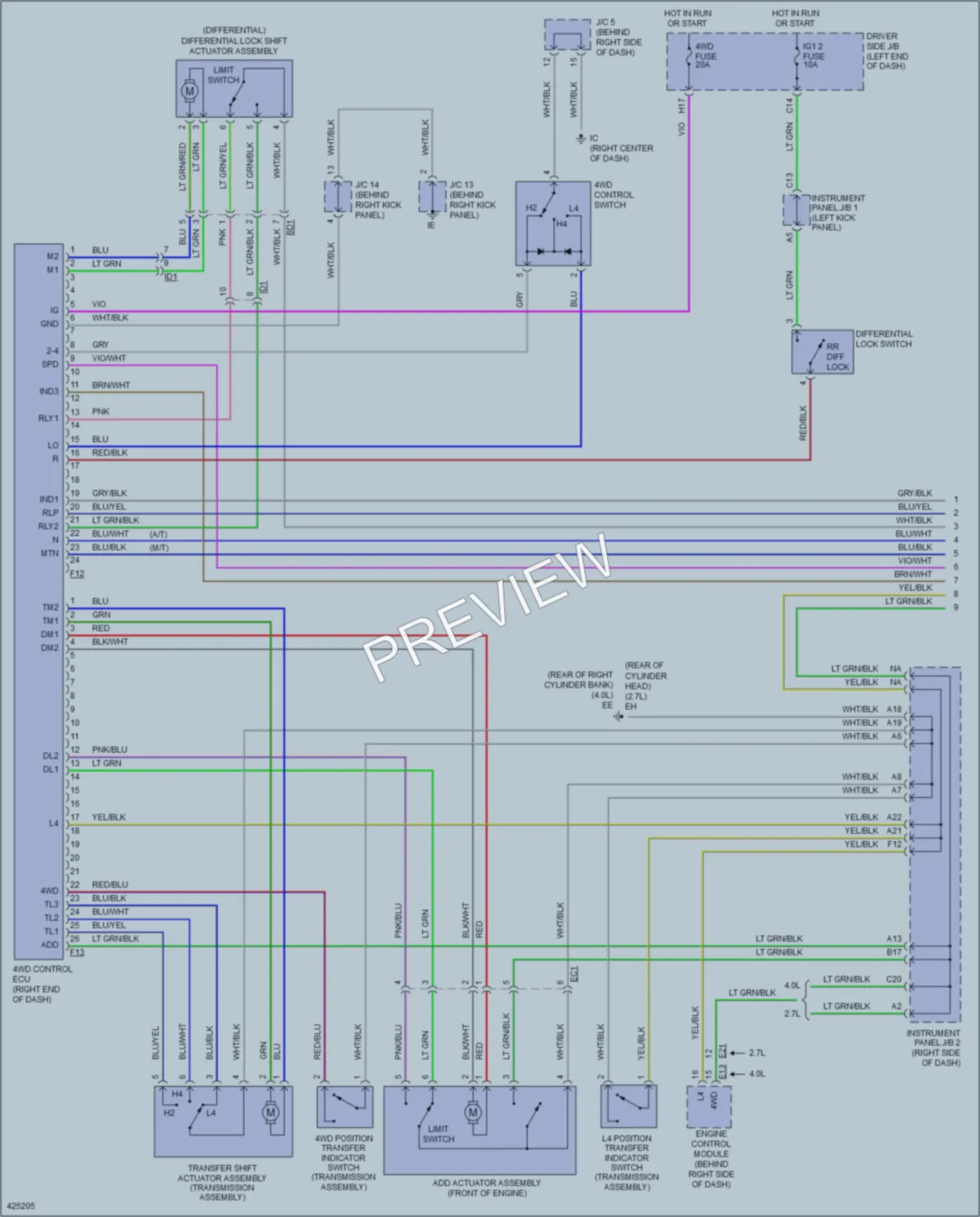 2014 Toyota Tacoma Transmission wiring diagram preview