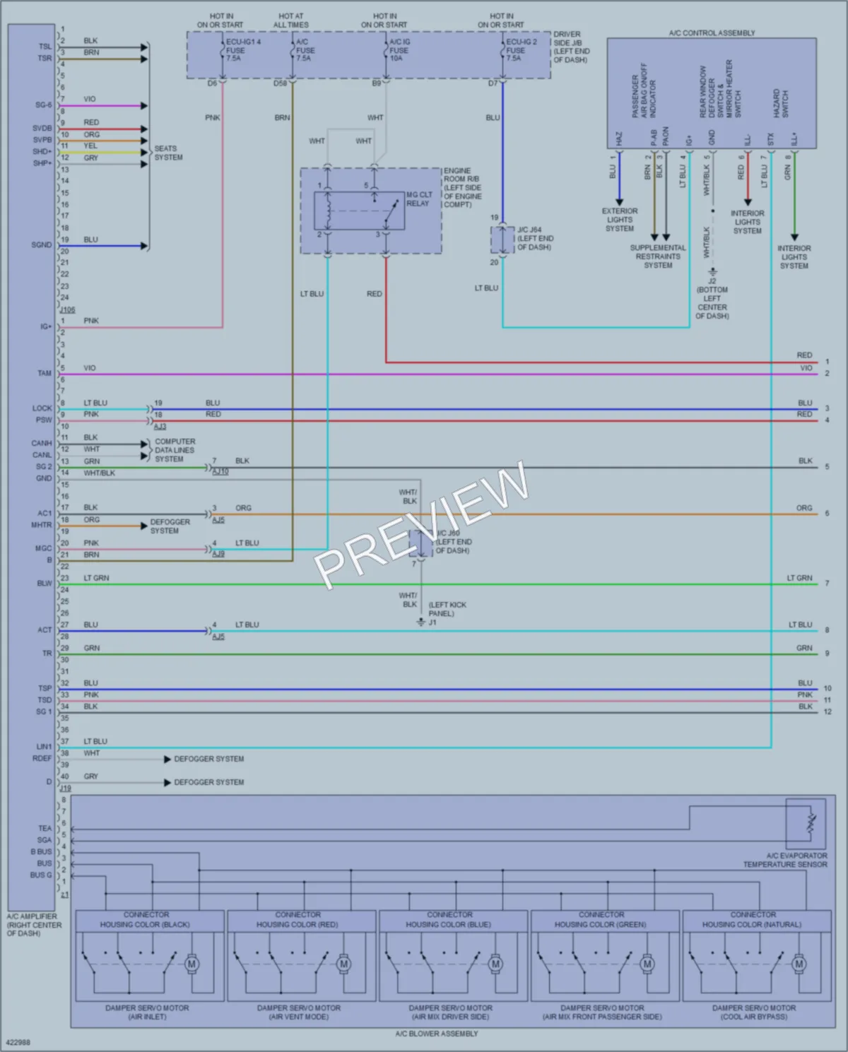 2014 Toyota Tundra Air Conditioning wiring diagram preview