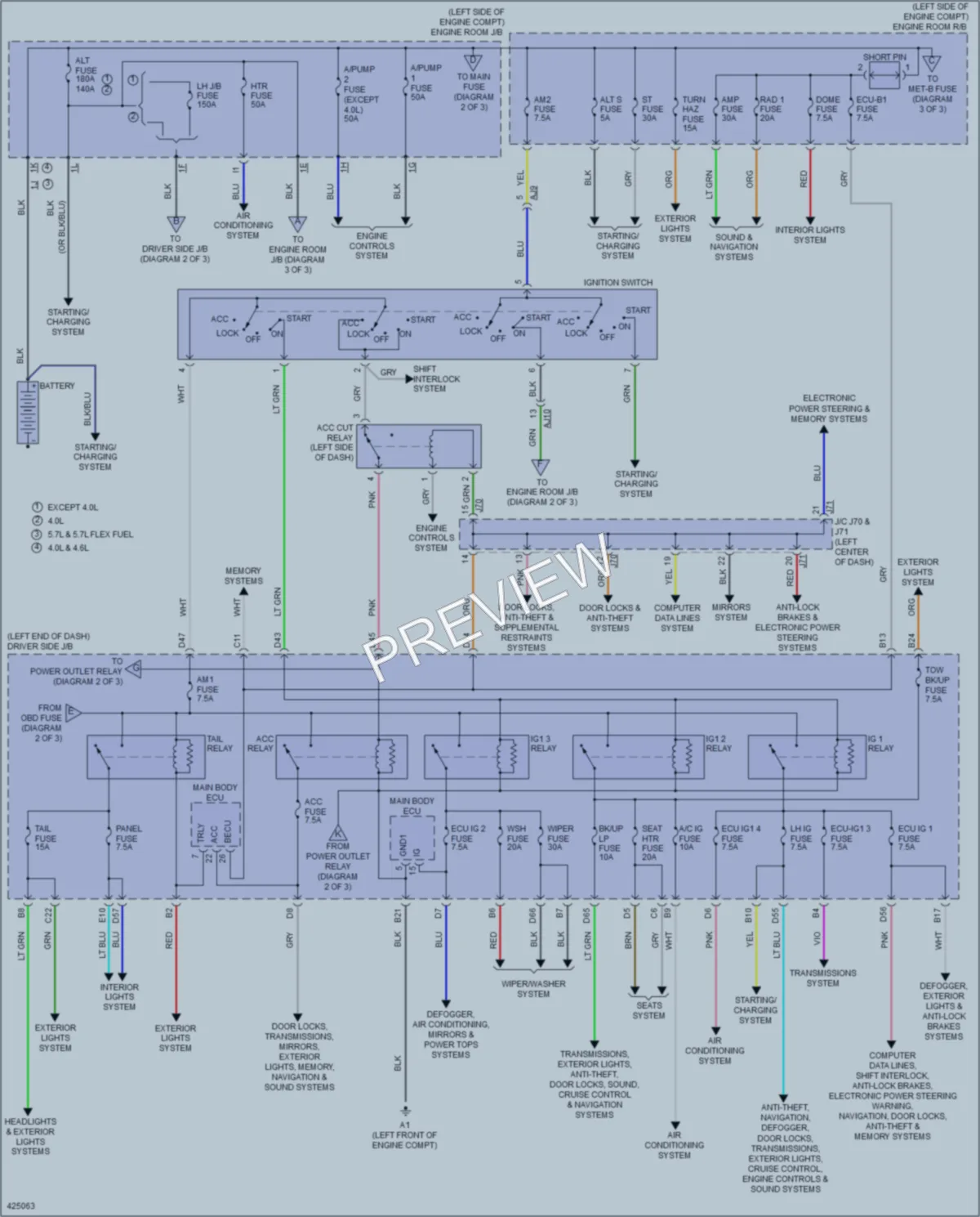 2014 Toyota Tundra Power Distribution wiring diagram preview