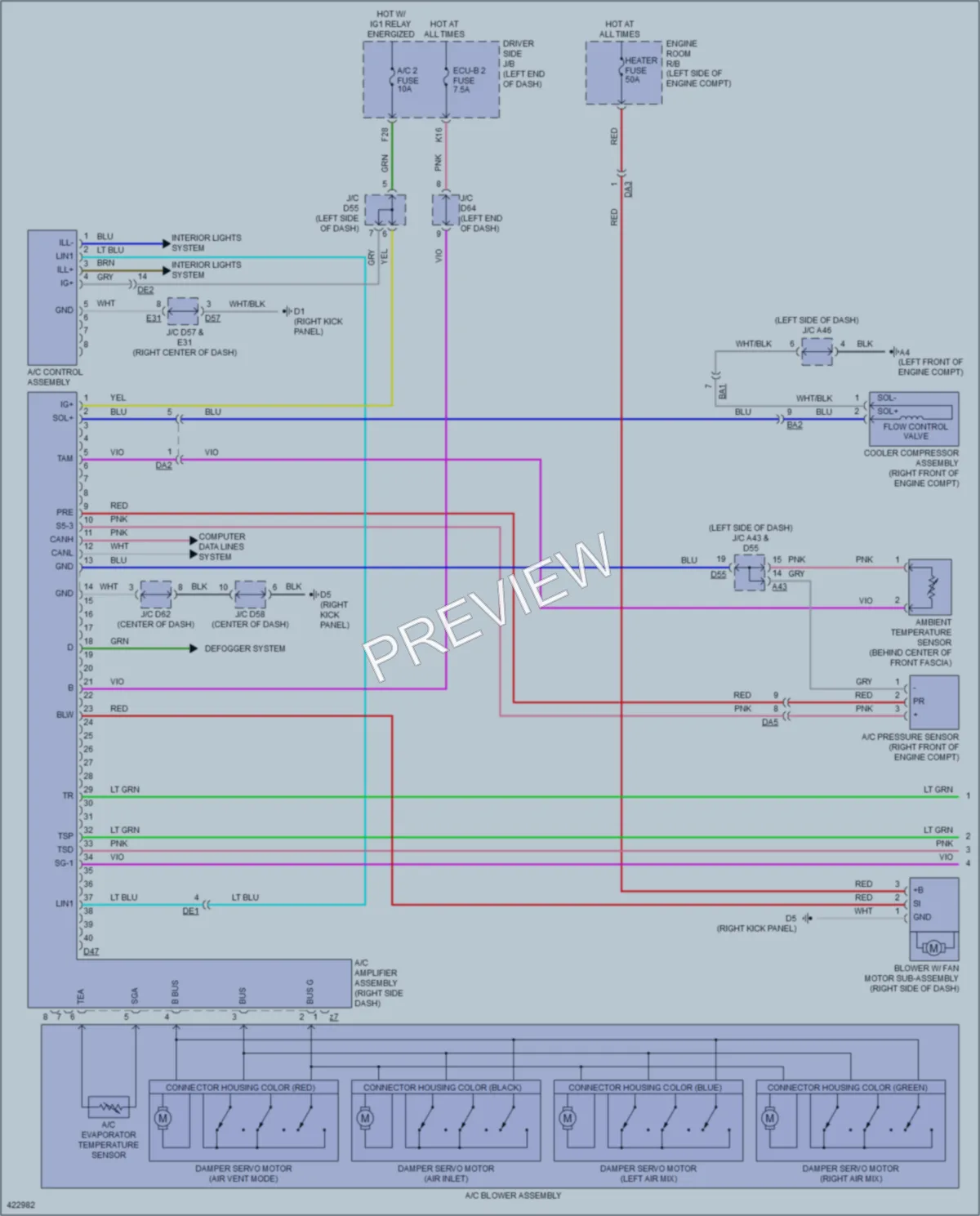 2014 Toyota Venza Air Conditioning wiring diagram preview