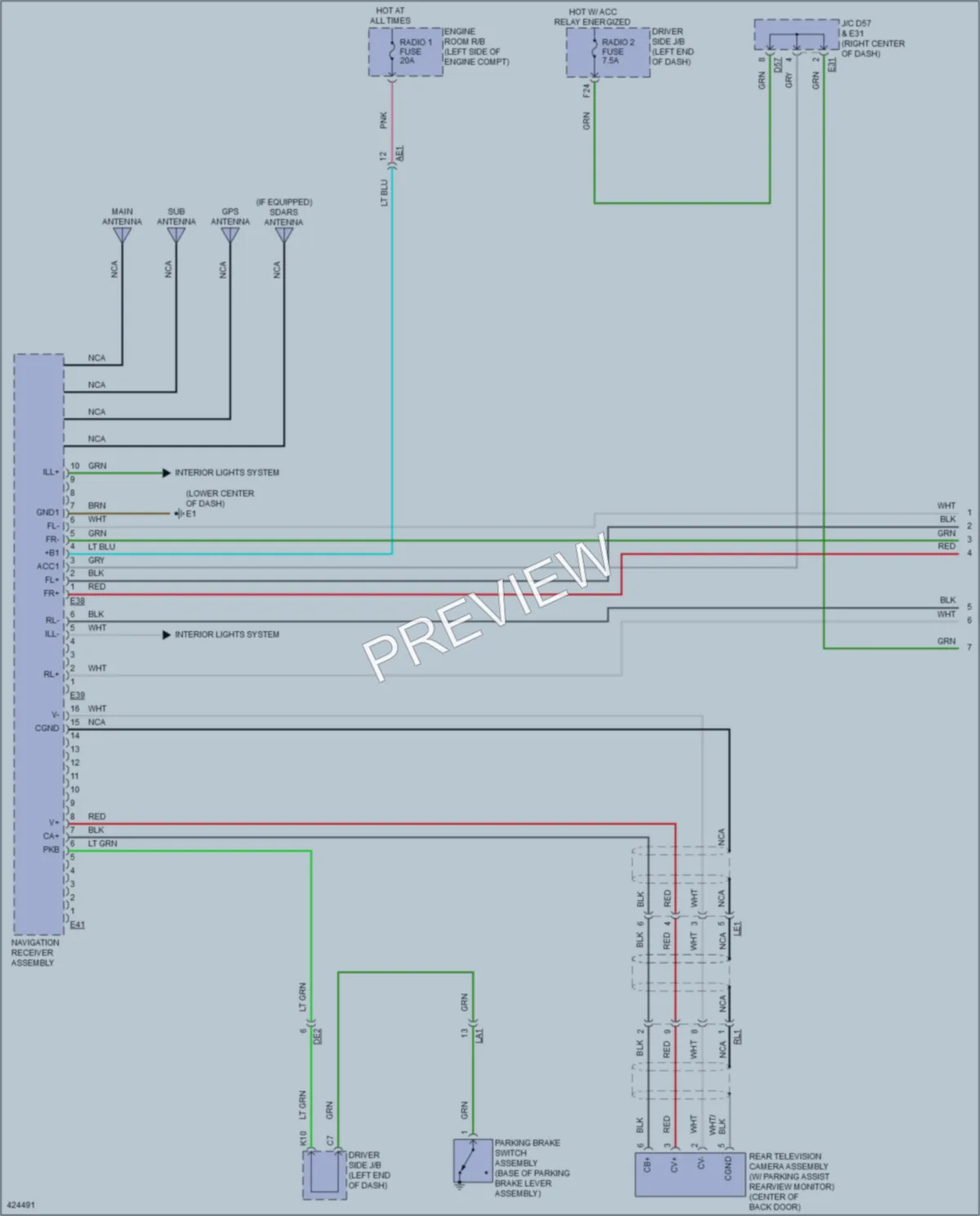 2014 Toyota Venza Navigation wiring diagram preview