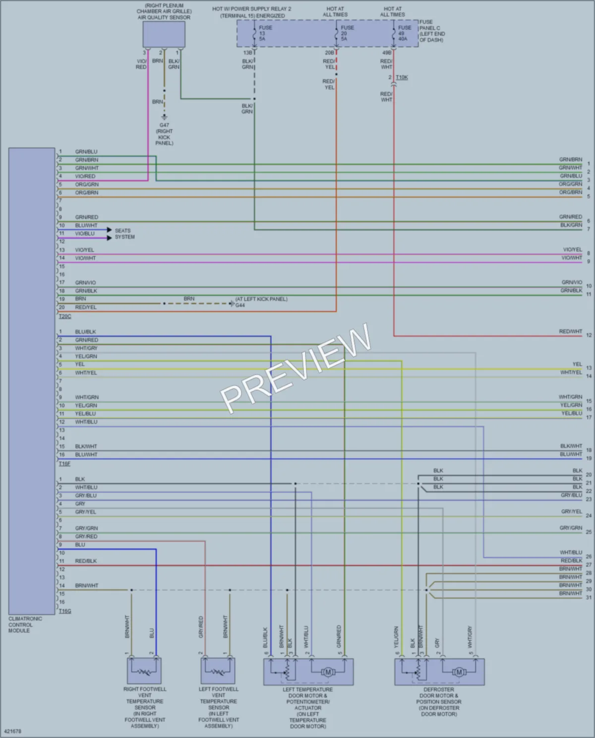 2014 Volkswagen Beetle Air Conditioning wiring diagram preview