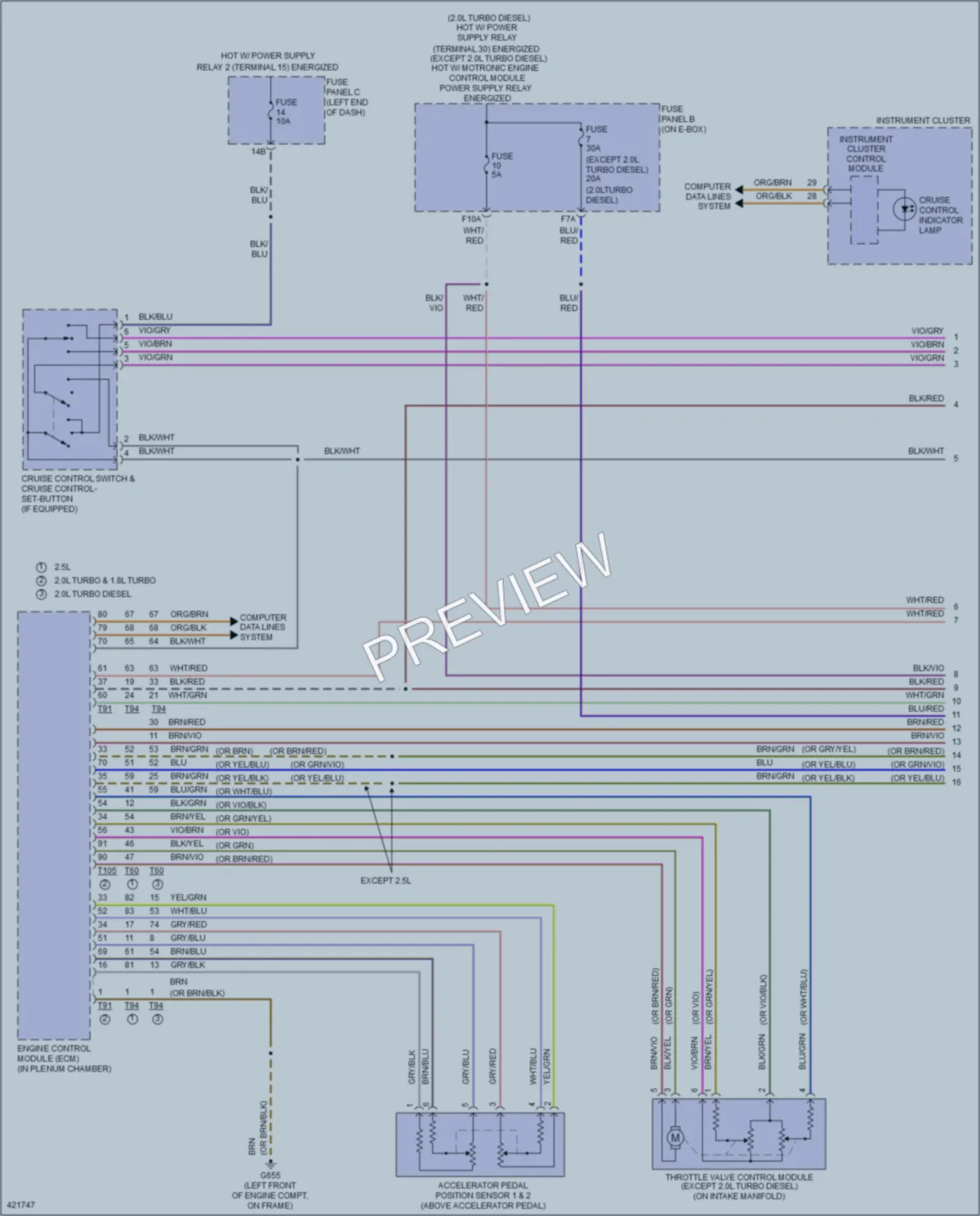 2014 Volkswagen Beetle Cruise Control wiring diagram preview