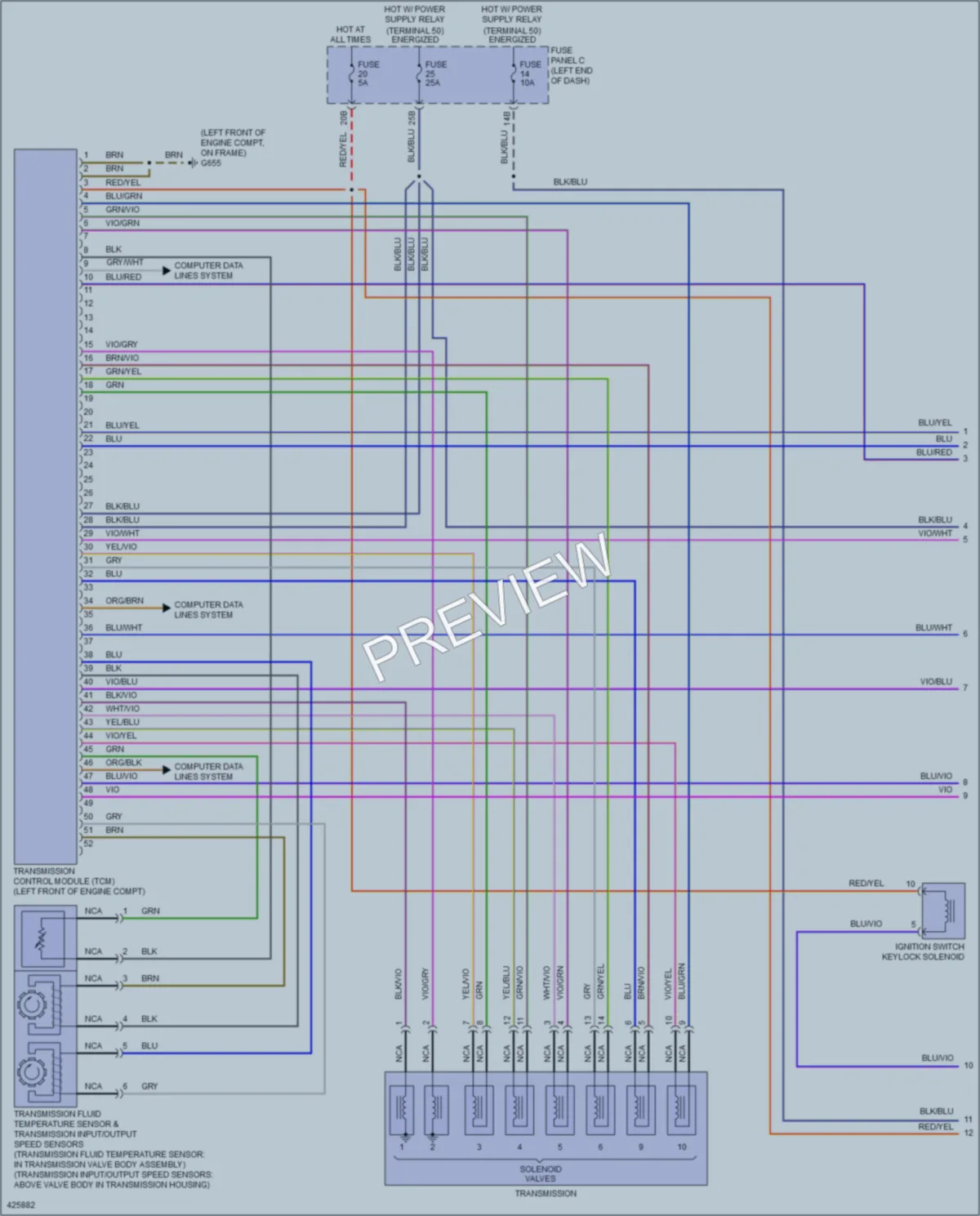 2014 Volkswagen Beetle Transmission wiring diagram preview