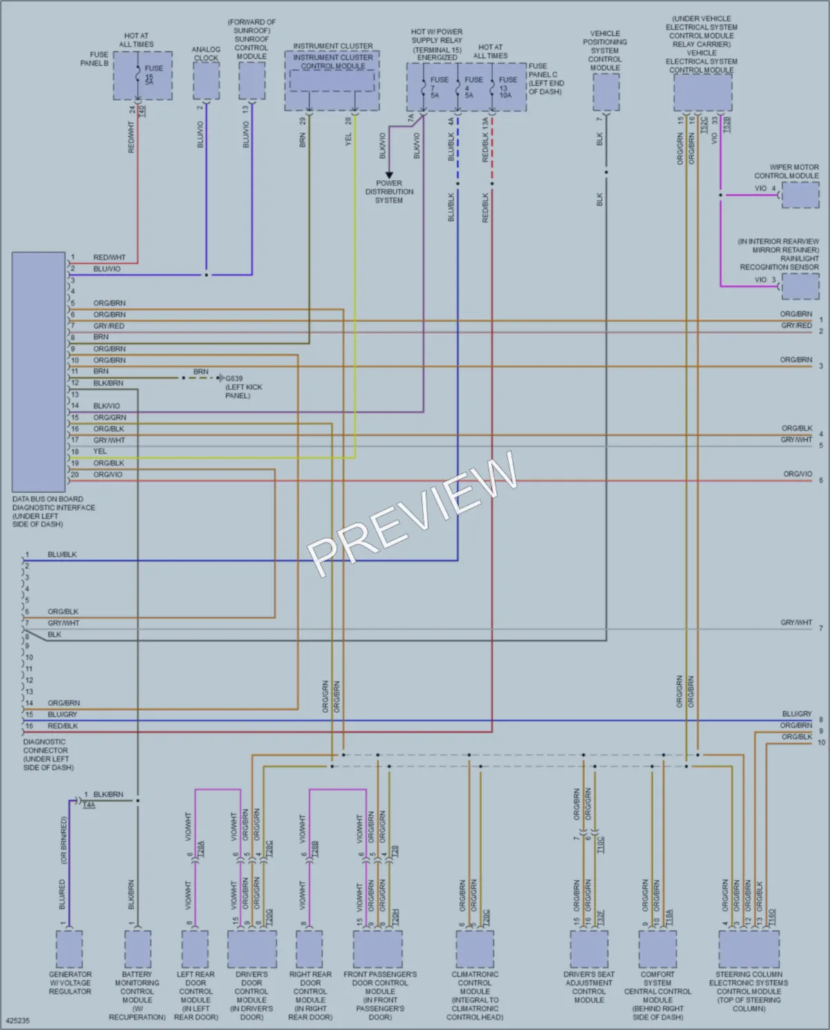 2014 Volkswagen CC Computer Data Lines wiring diagram preview