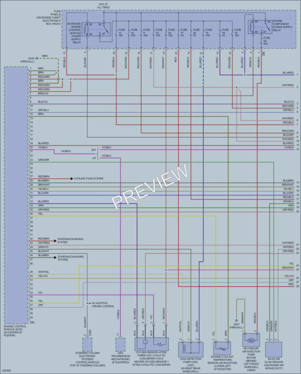 2014 Volkswagen CC Engine Performance wiring diagram preview
