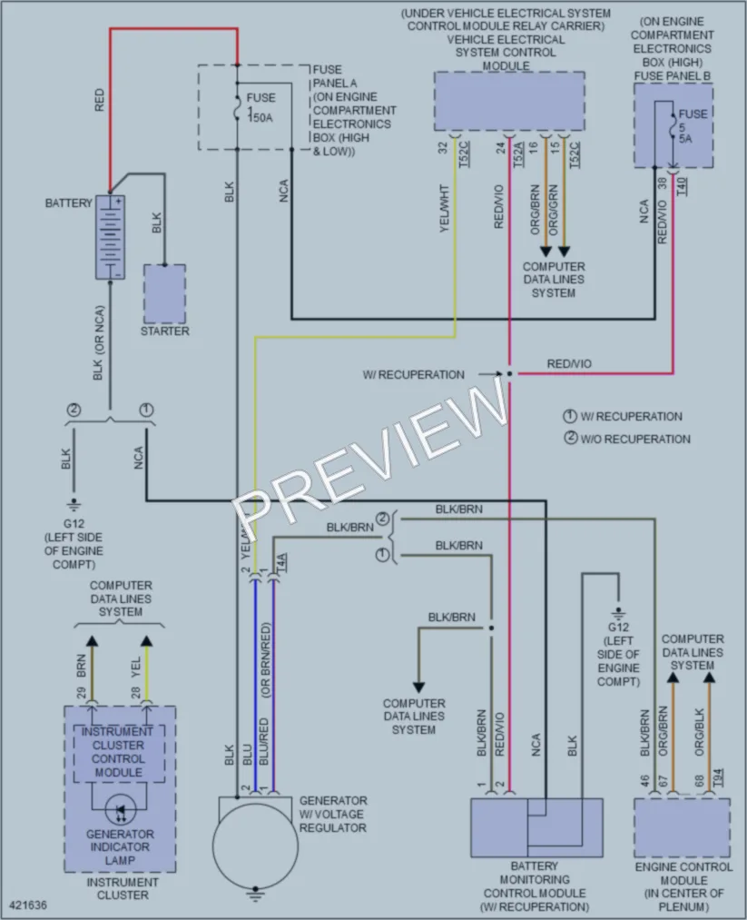 2014 Volkswagen CC Starting Charging wiring diagram preview