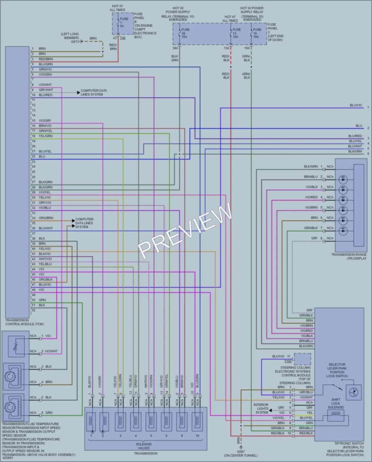 2014 Volkswagen CC Transmission wiring diagram preview