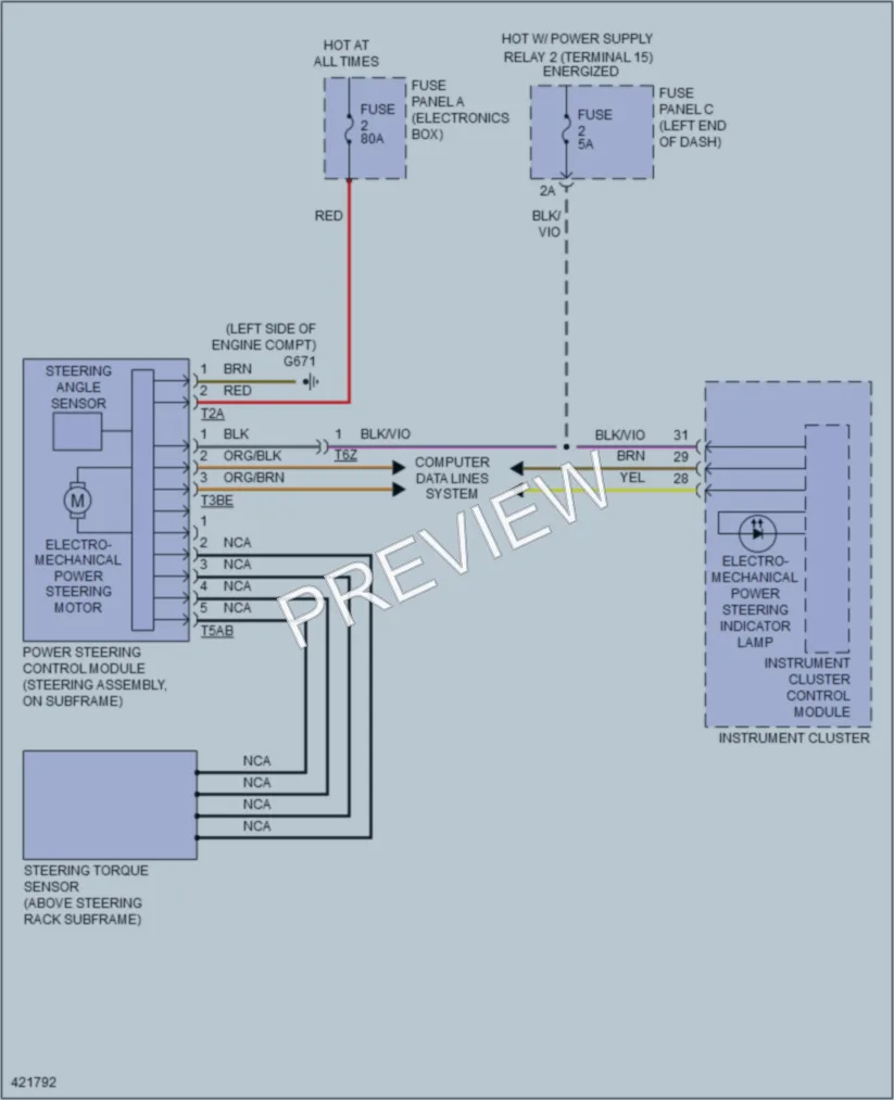2014 Volkswagen Eos Electronic Power Steering wiring diagram preview