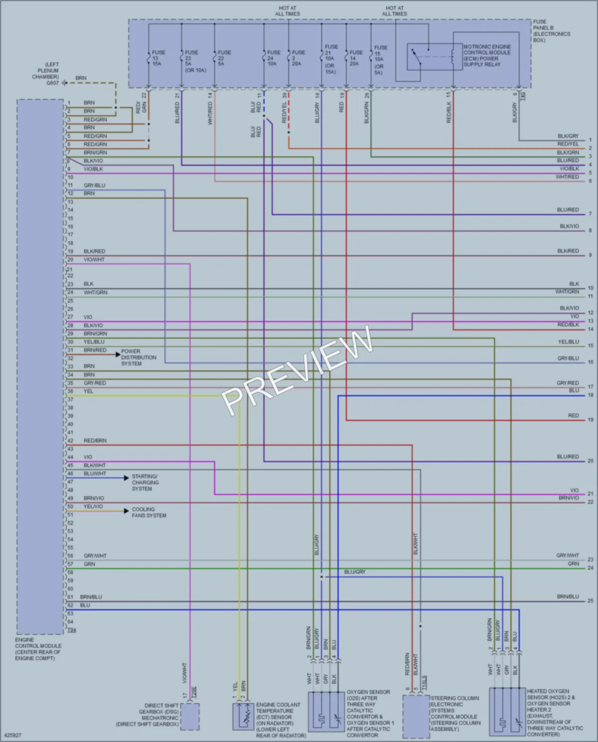 2014 Volkswagen Eos Engine Performance wiring diagram preview