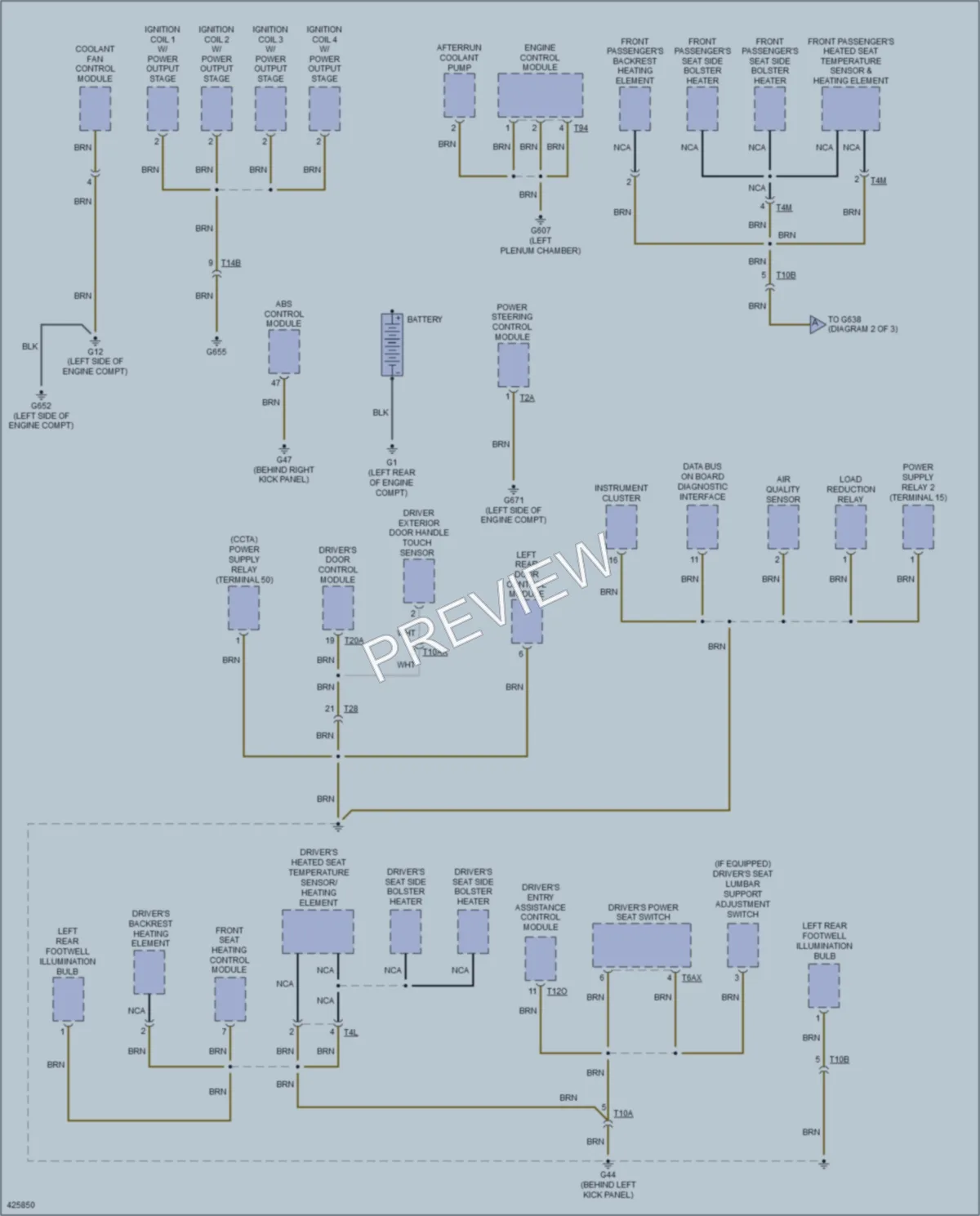 2014 Volkswagen Eos Ground Distribution wiring diagram preview