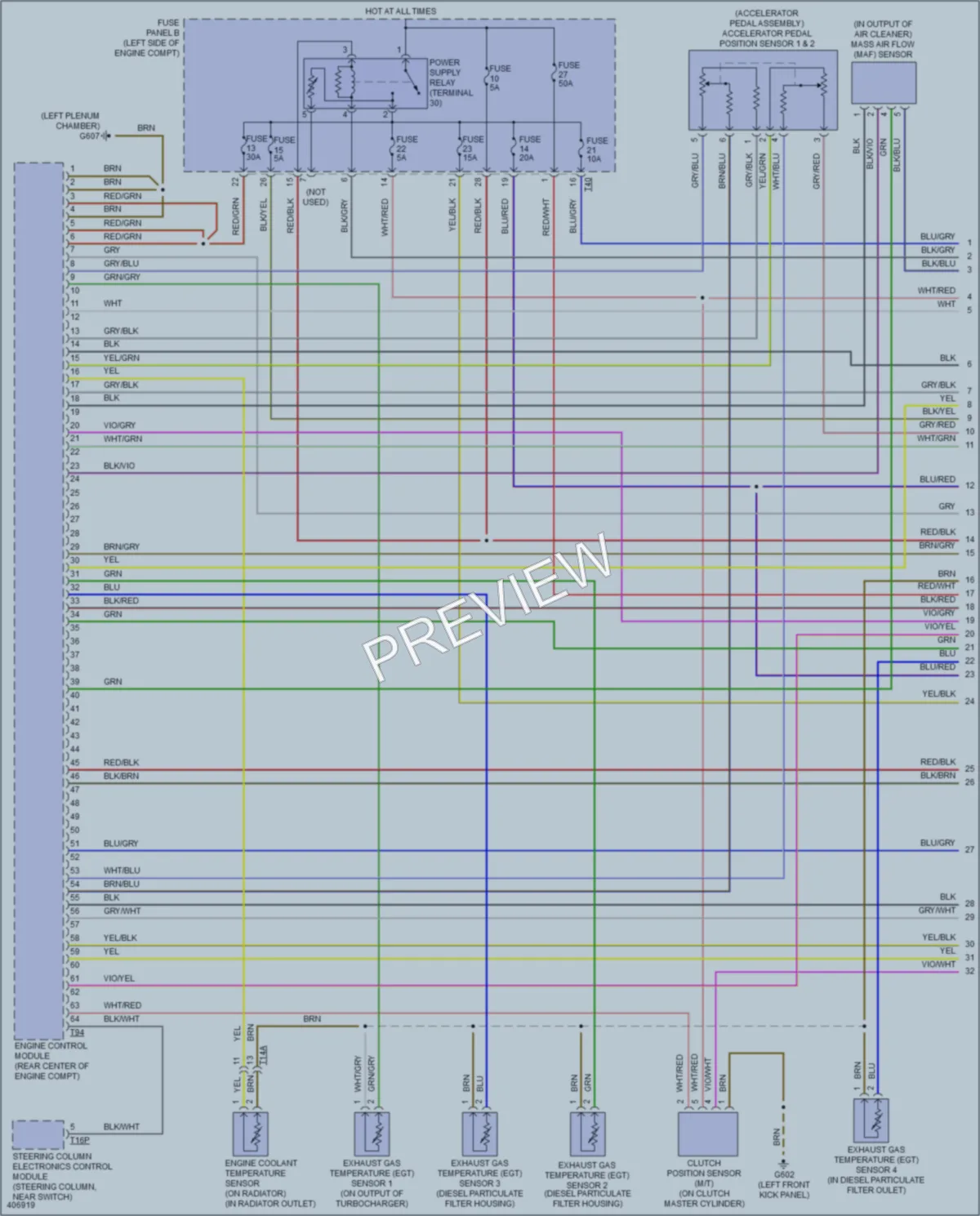2014 Volkswagen 4D Wagon Engine Performance wiring diagram preview