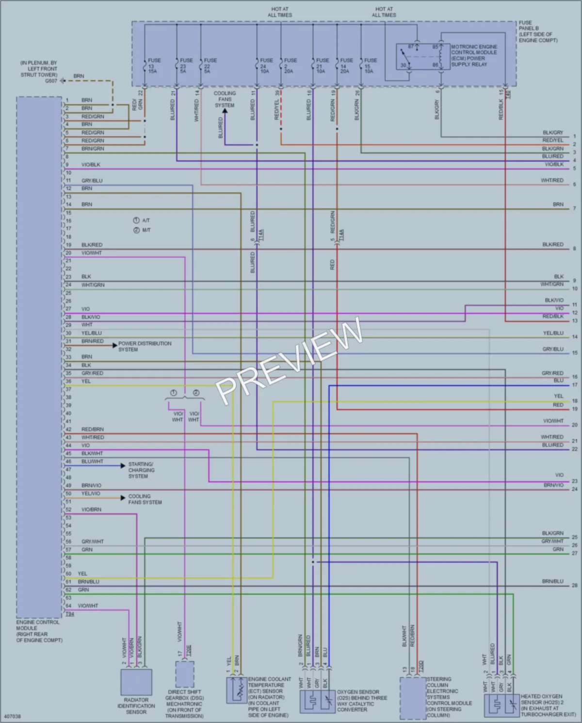 2014 Volkswagen GTI Engine Performance wiring diagram preview