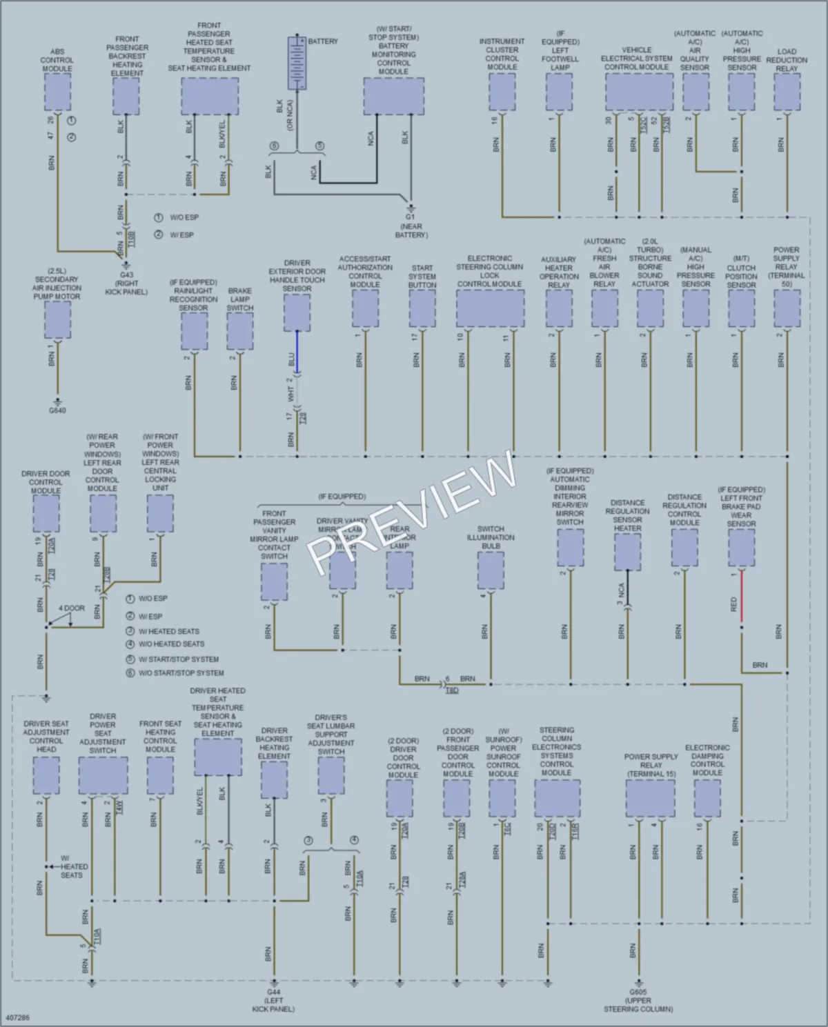 2014 Volkswagen Golf Ground Distribution wiring diagram preview