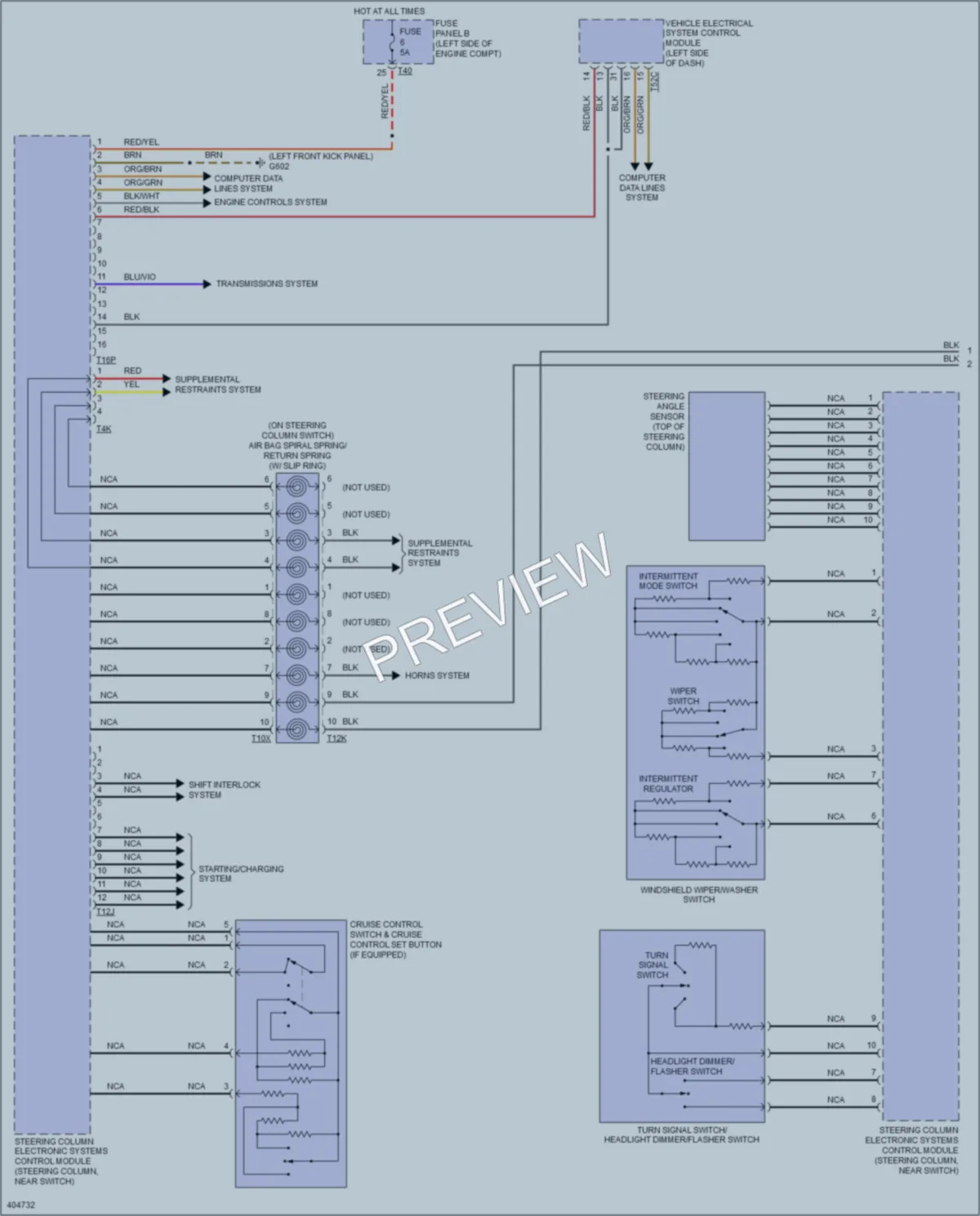 2014 Volkswagen 4D Wagon Body Control Modules wiring diagram preview