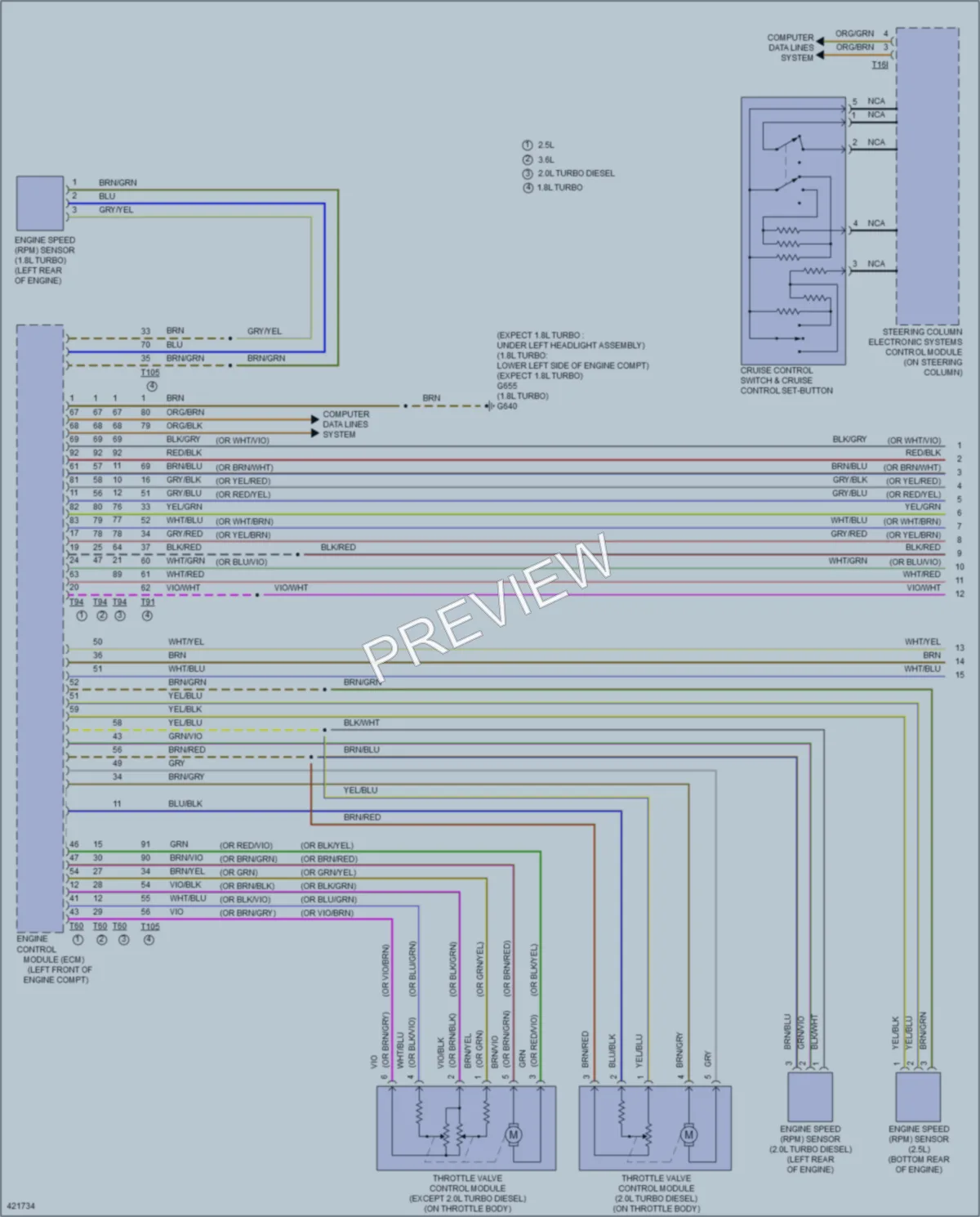 2014 Volkswagen Passat Cruise Control wiring diagram preview