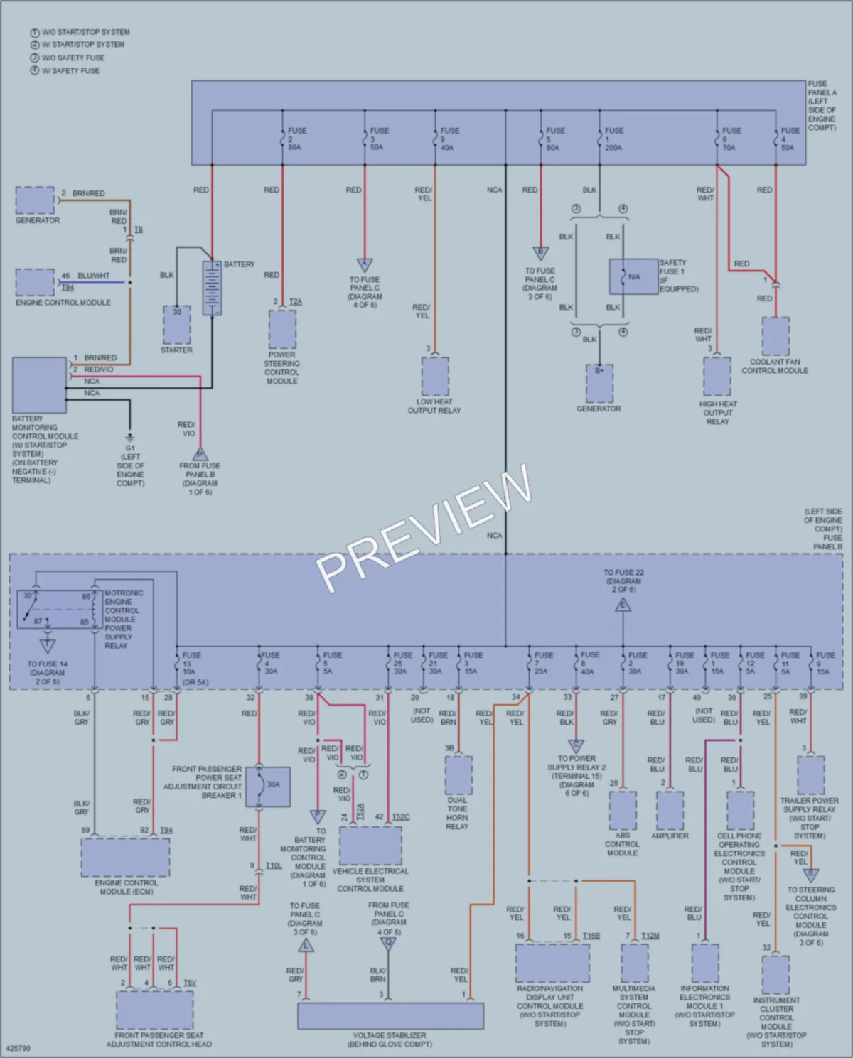 2014 Volkswagen Tiguan Power Distribution wiring diagram preview