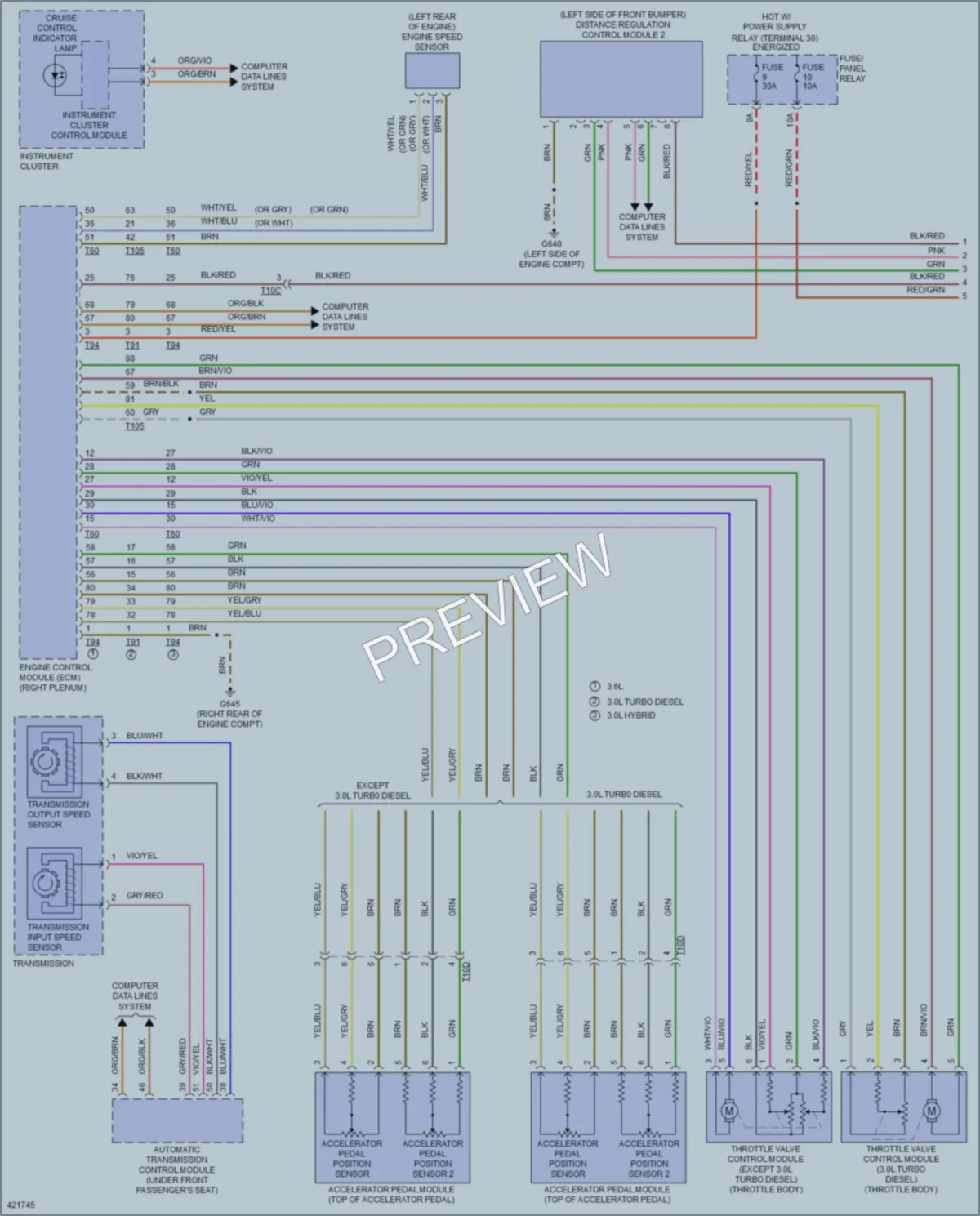 2014 Volkswagen Touareg Cruise Control wiring diagram preview
