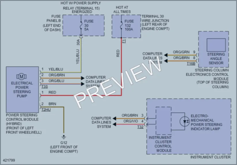 2014 Volkswagen Touareg Electronic Power Steering wiring diagram preview