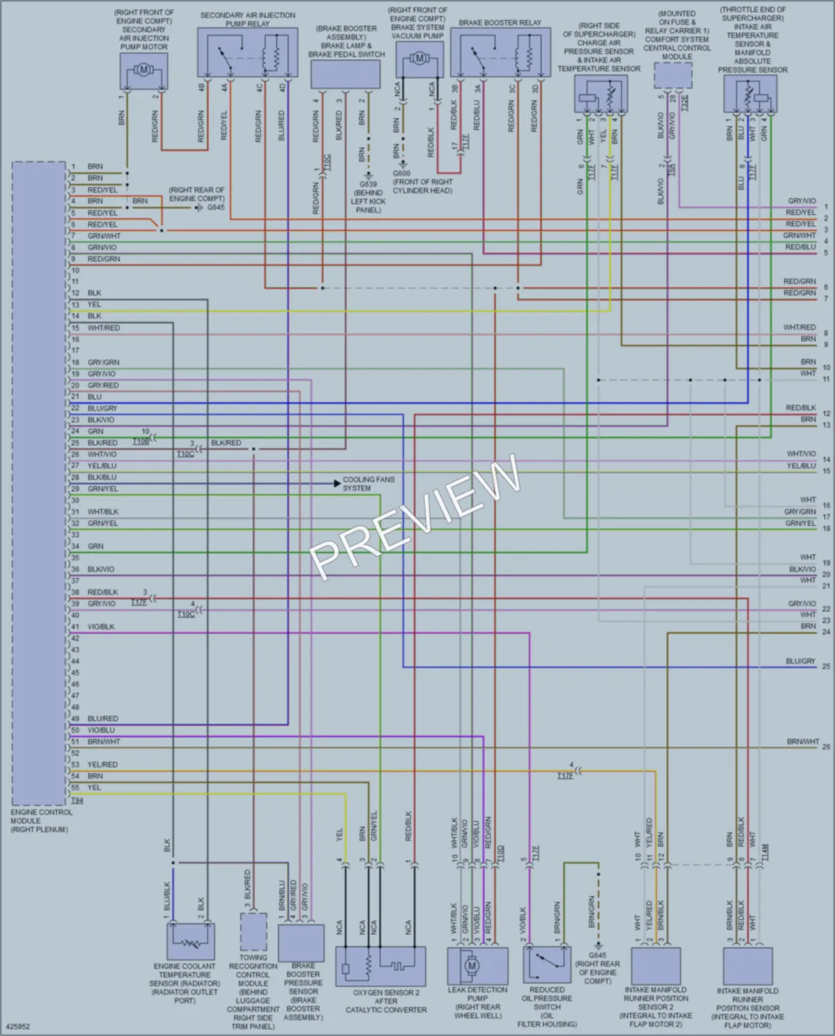 2014 Volkswagen Touareg Engine Performance wiring diagram preview